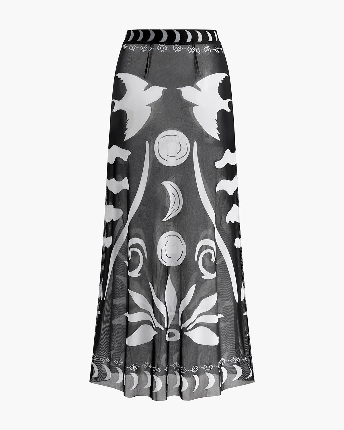 Şeffaf Desenli File Plaj Eteği