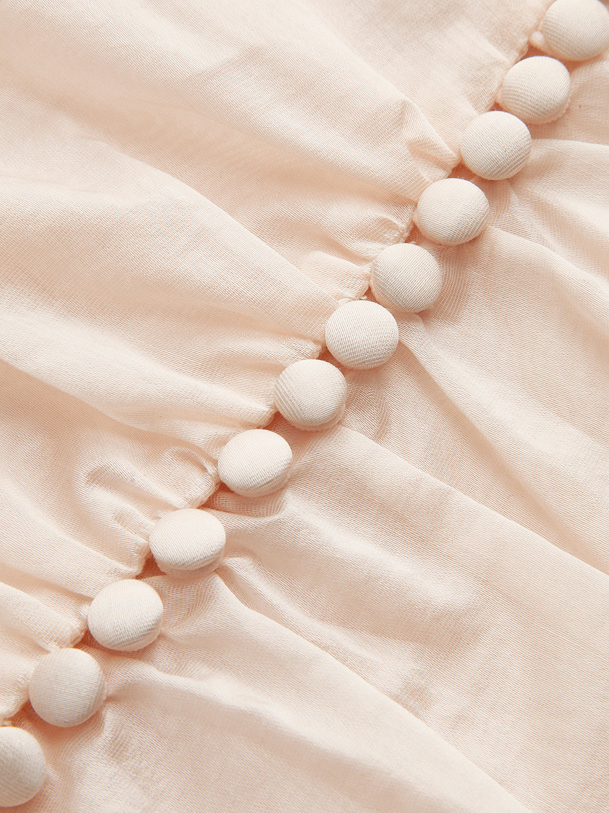 Yarı Şeffaf Şifon V Yaka Büzgülü Bluz