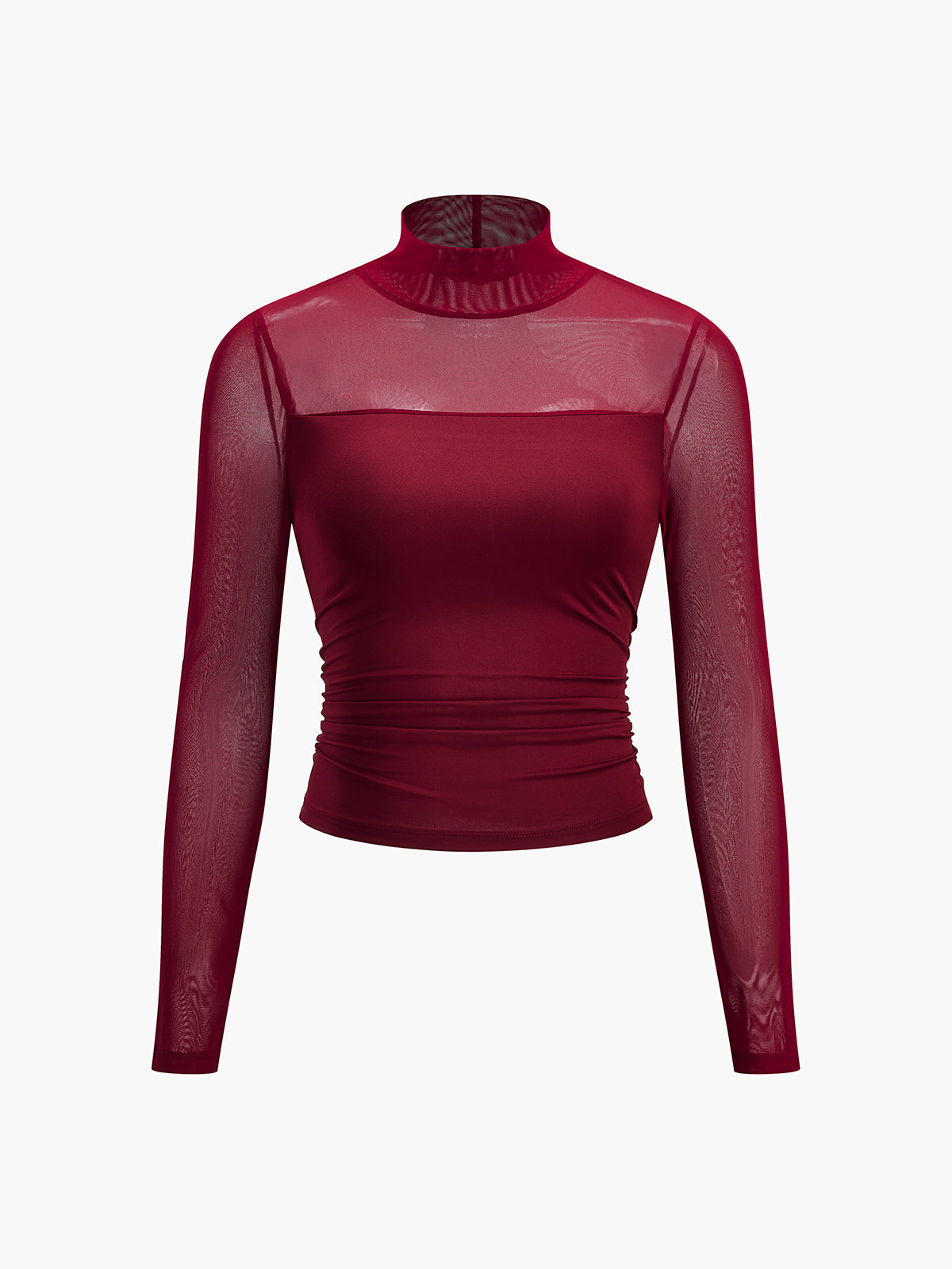 Pliseli Şeffaf Panelli Bluz