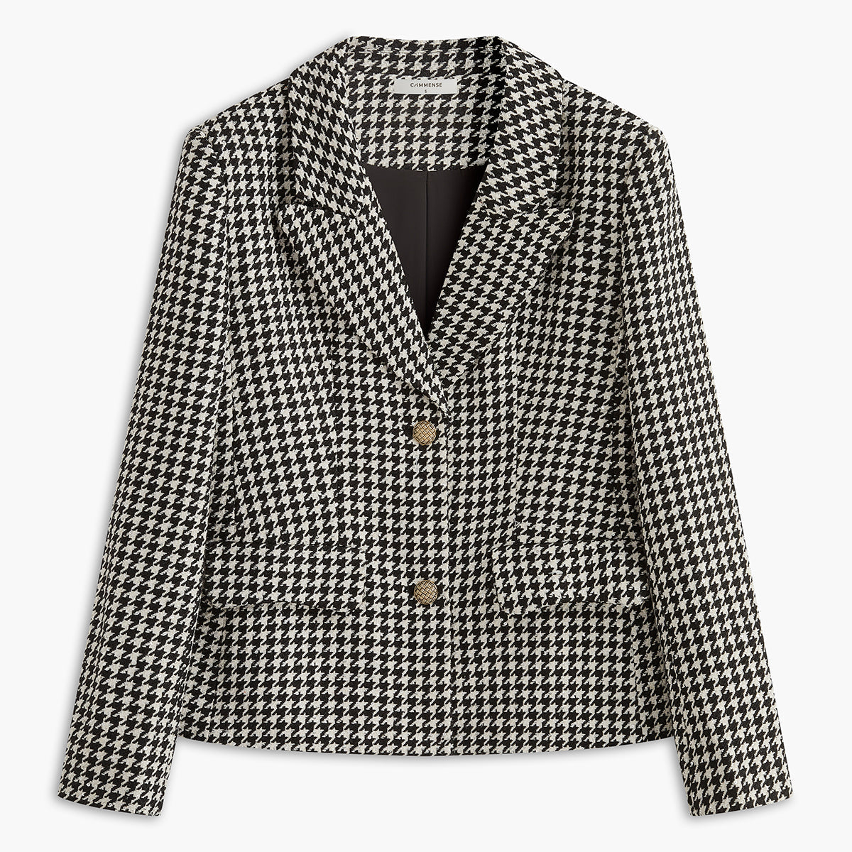 Retro Yaka Düğmeli Blazer Ceket