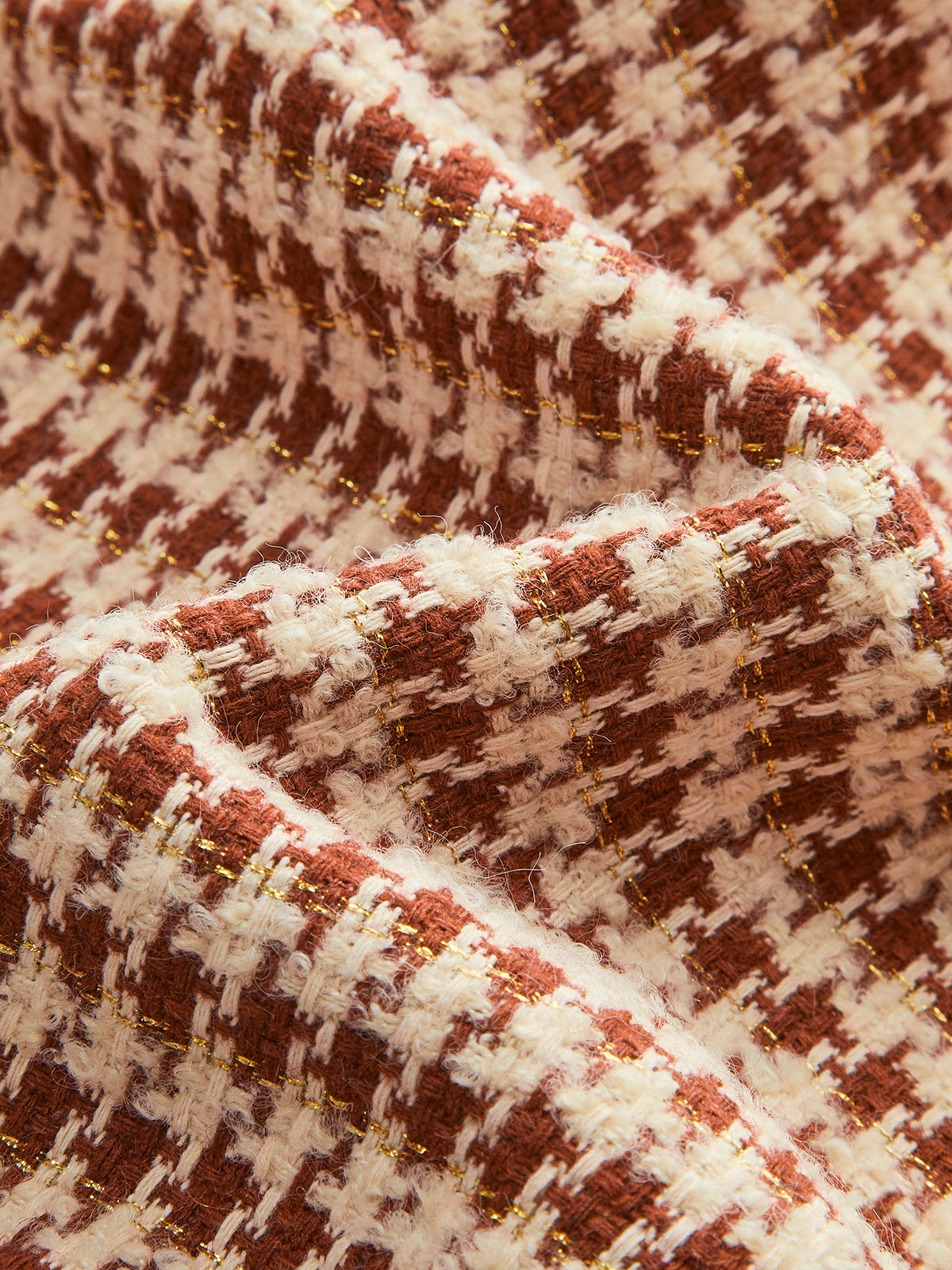 Yüksek Bel Dokulu A Kesim Fermuarlı Etek