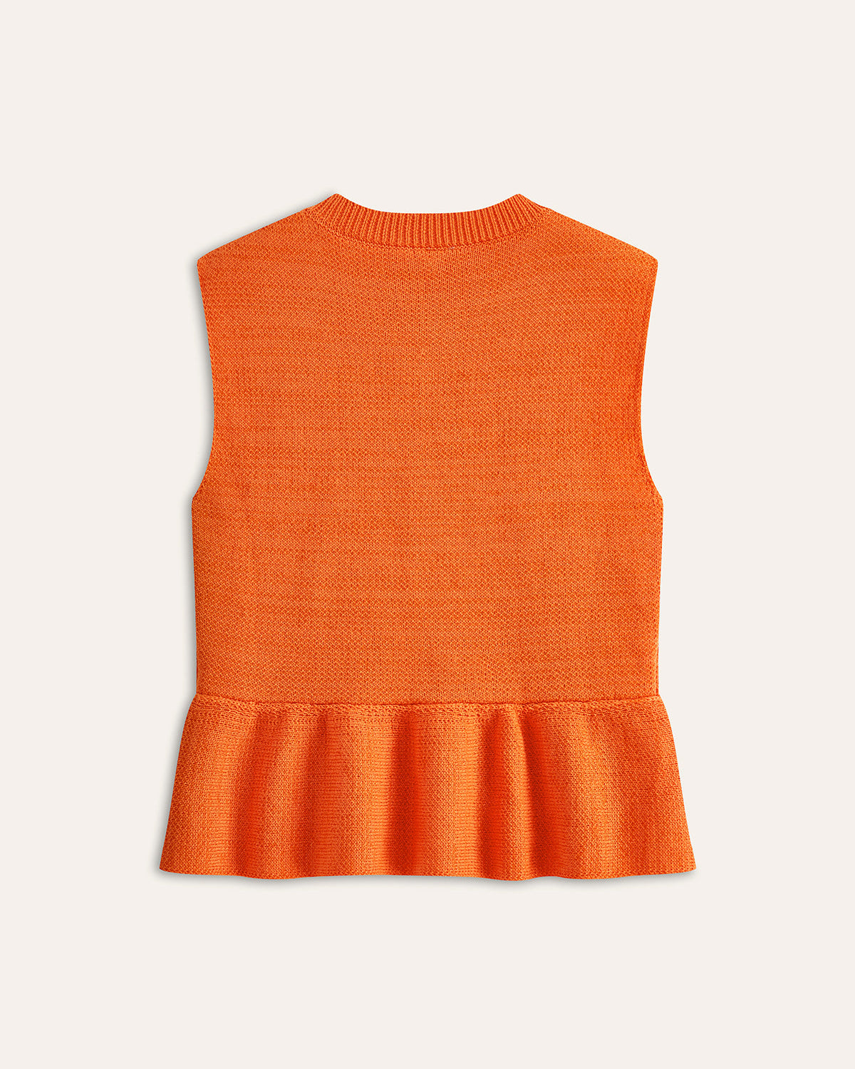 Kolsuz Fırfır Etek Uçlu Triko Yelek