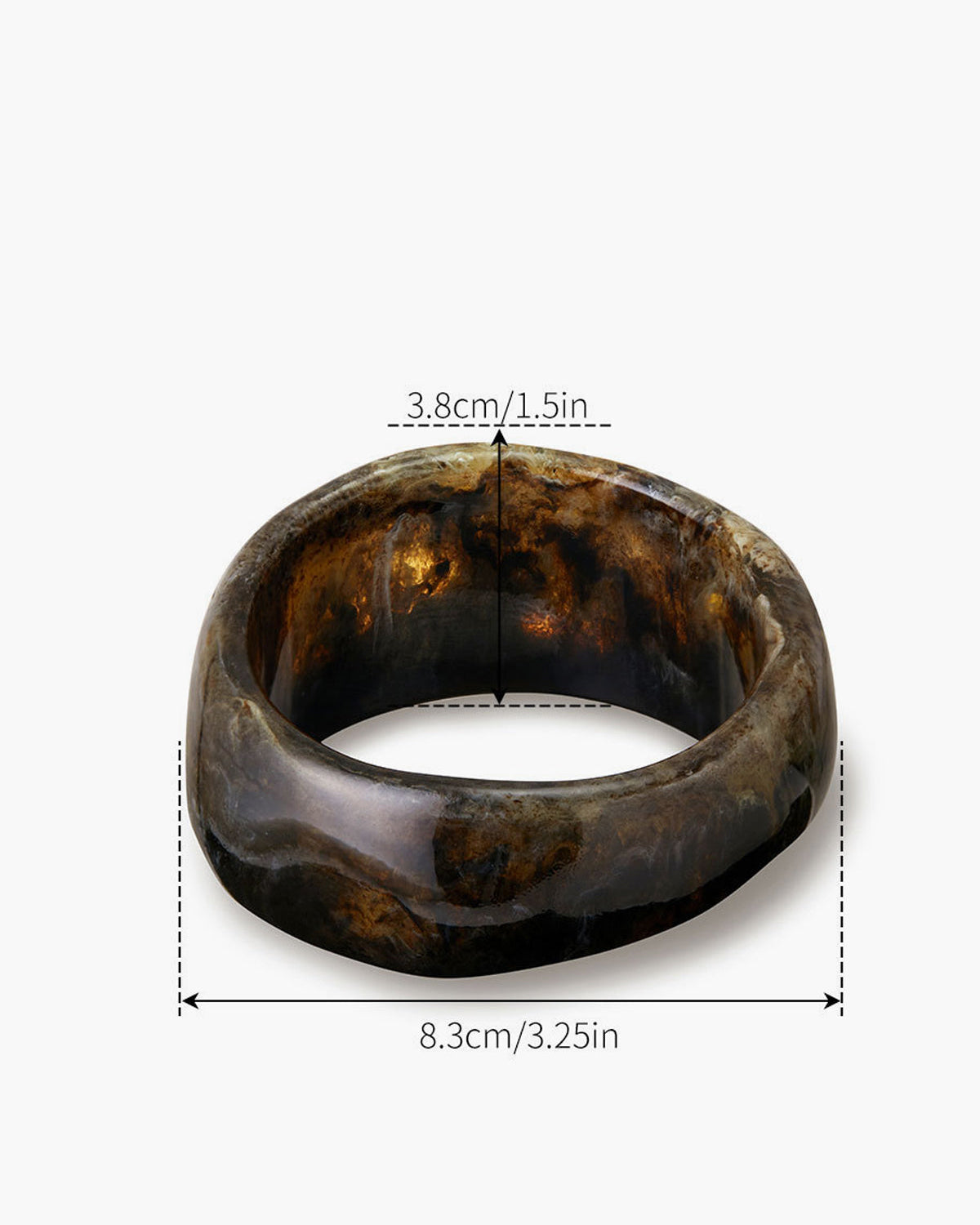 Vintage Tarzı Şeffaf Reçine Bilezik