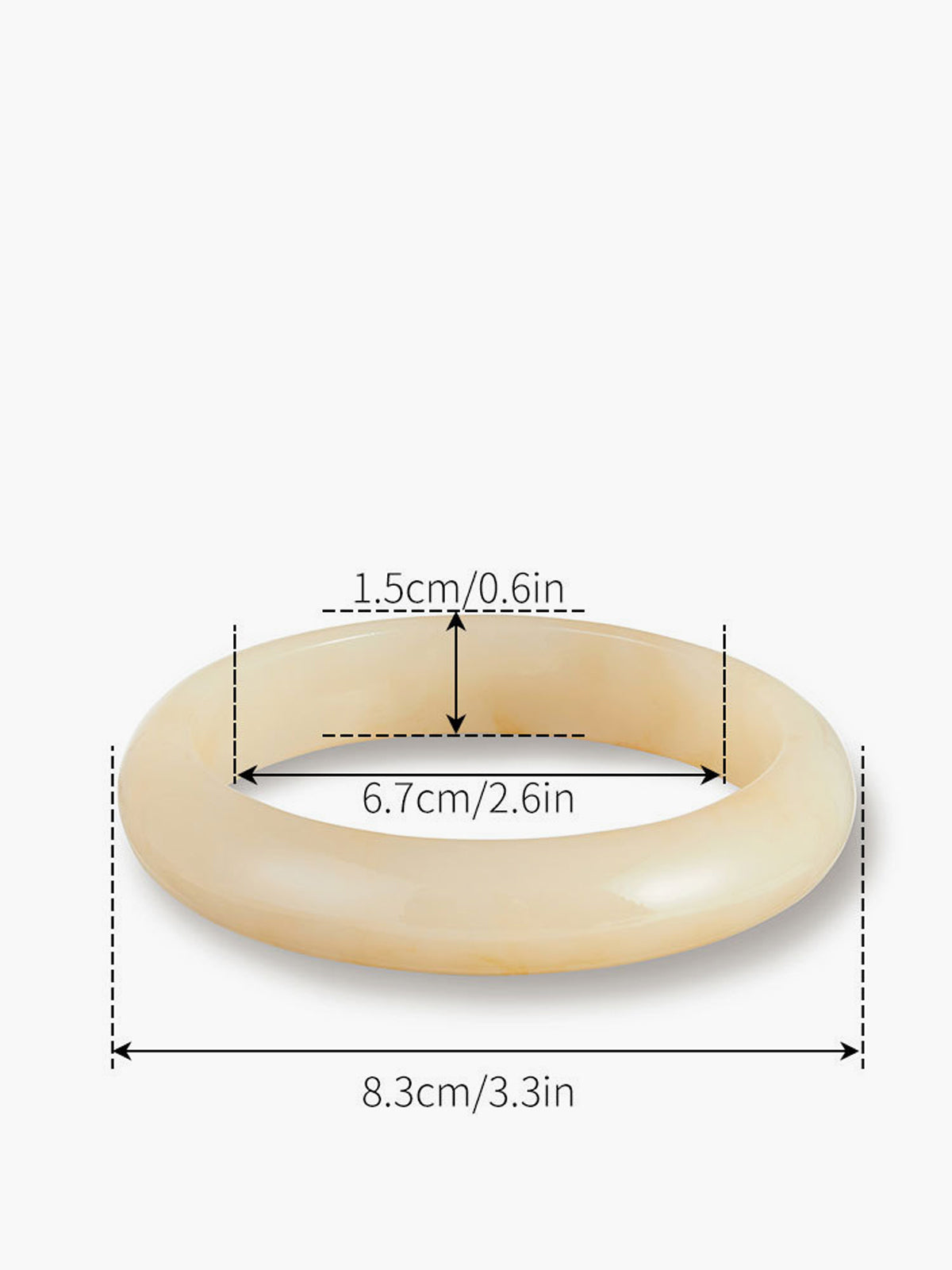 Vintage Tarzı Şeffaf Reçine Bilezik