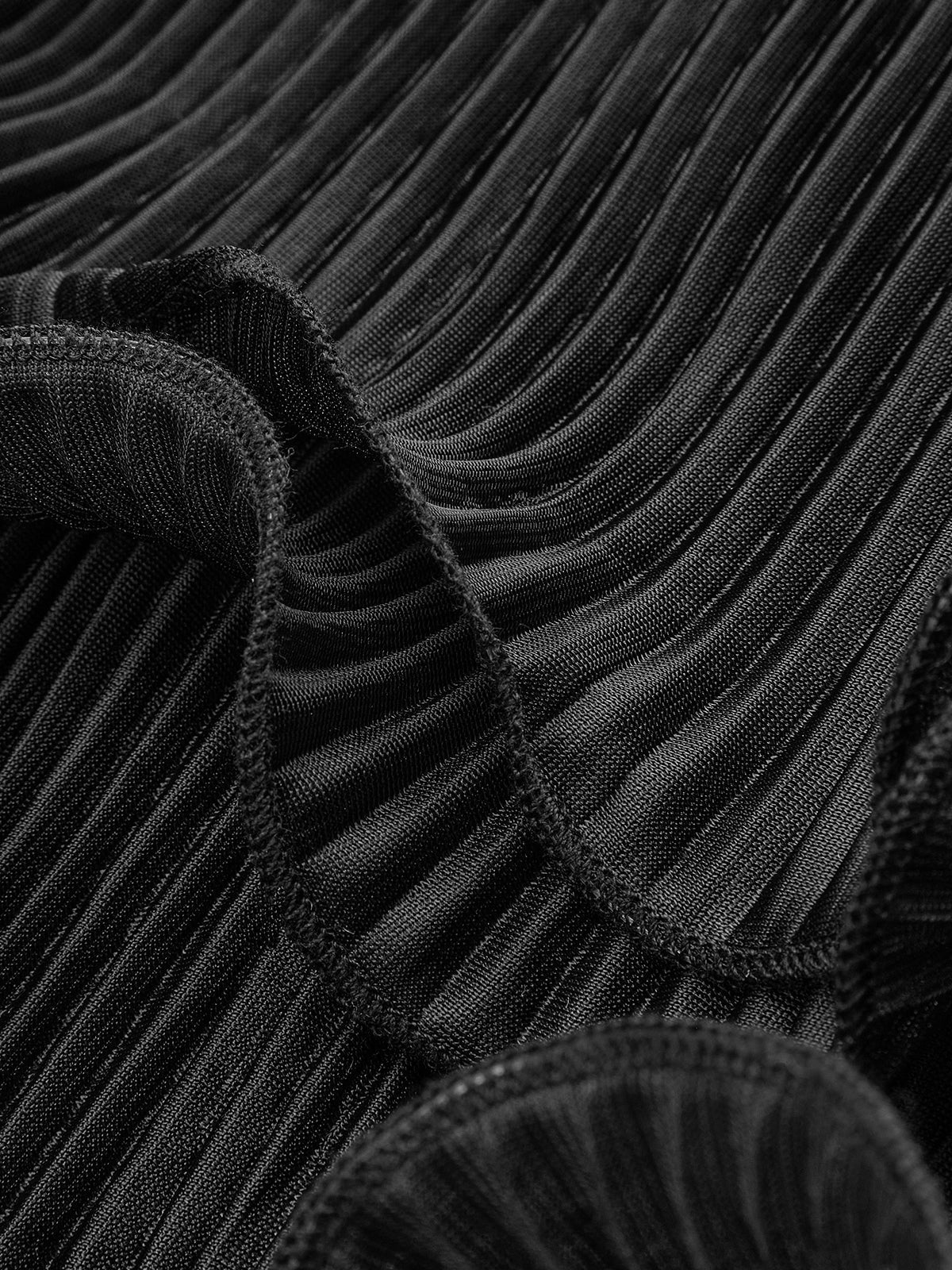 Fırfır Düğme Detaylı Pliseli Bluz