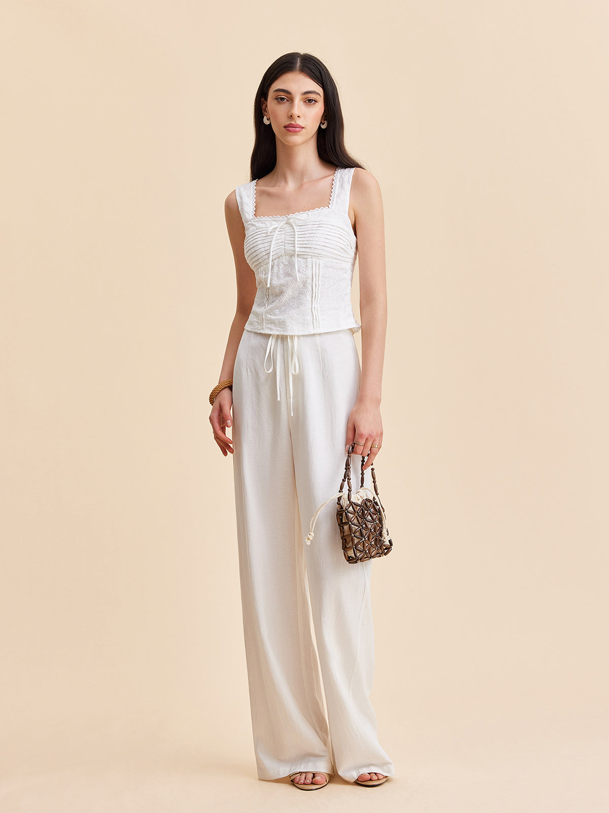 Pileli Pamuklu Fermuarlı Atlet