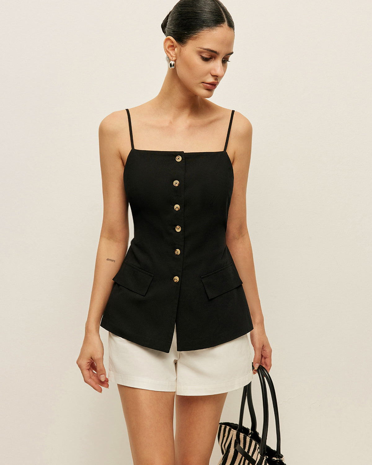 Pamuklu Düğmeli Bağlamalı Atlet