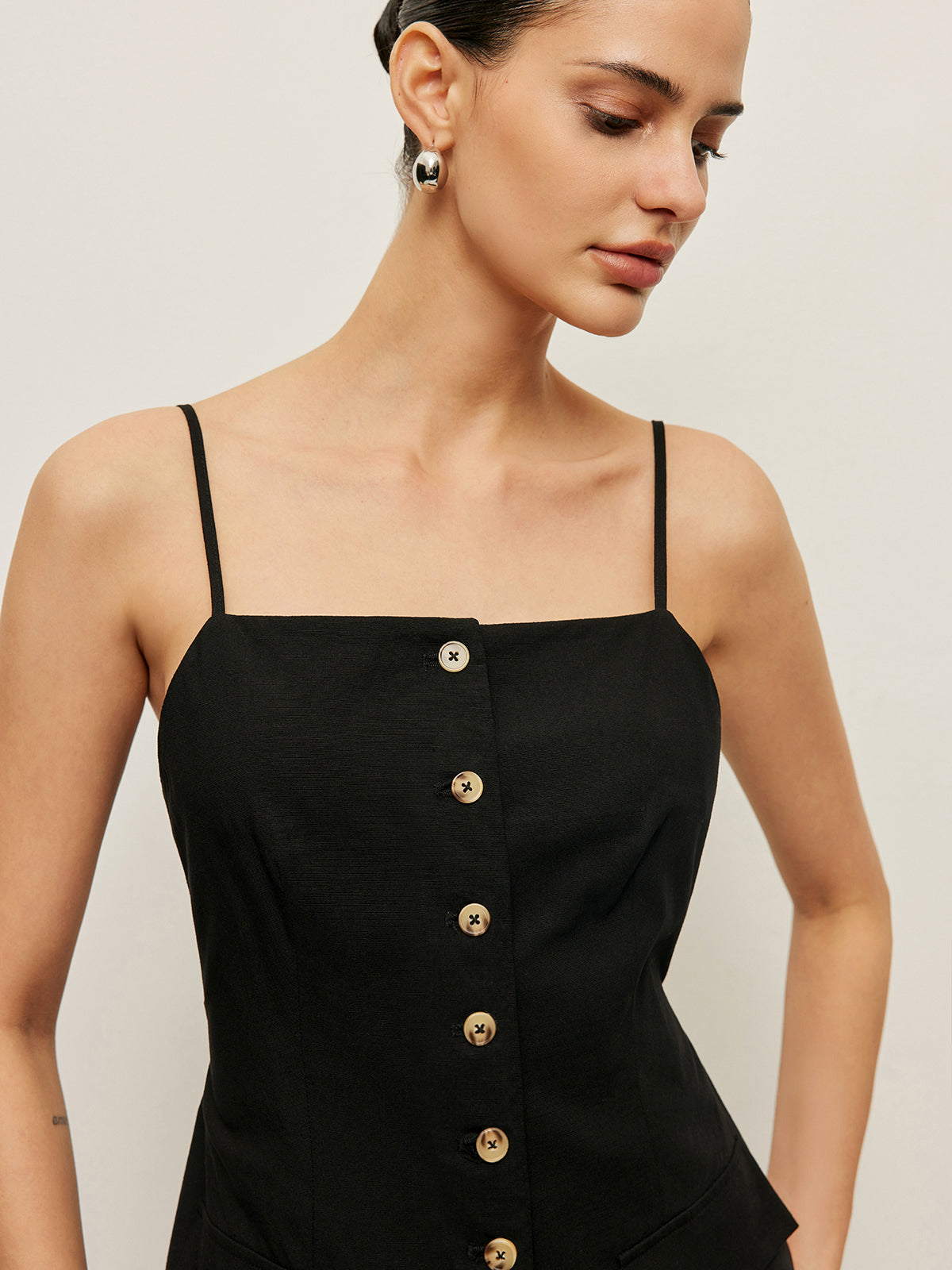 Pamuklu Düğmeli Bağlamalı Atlet