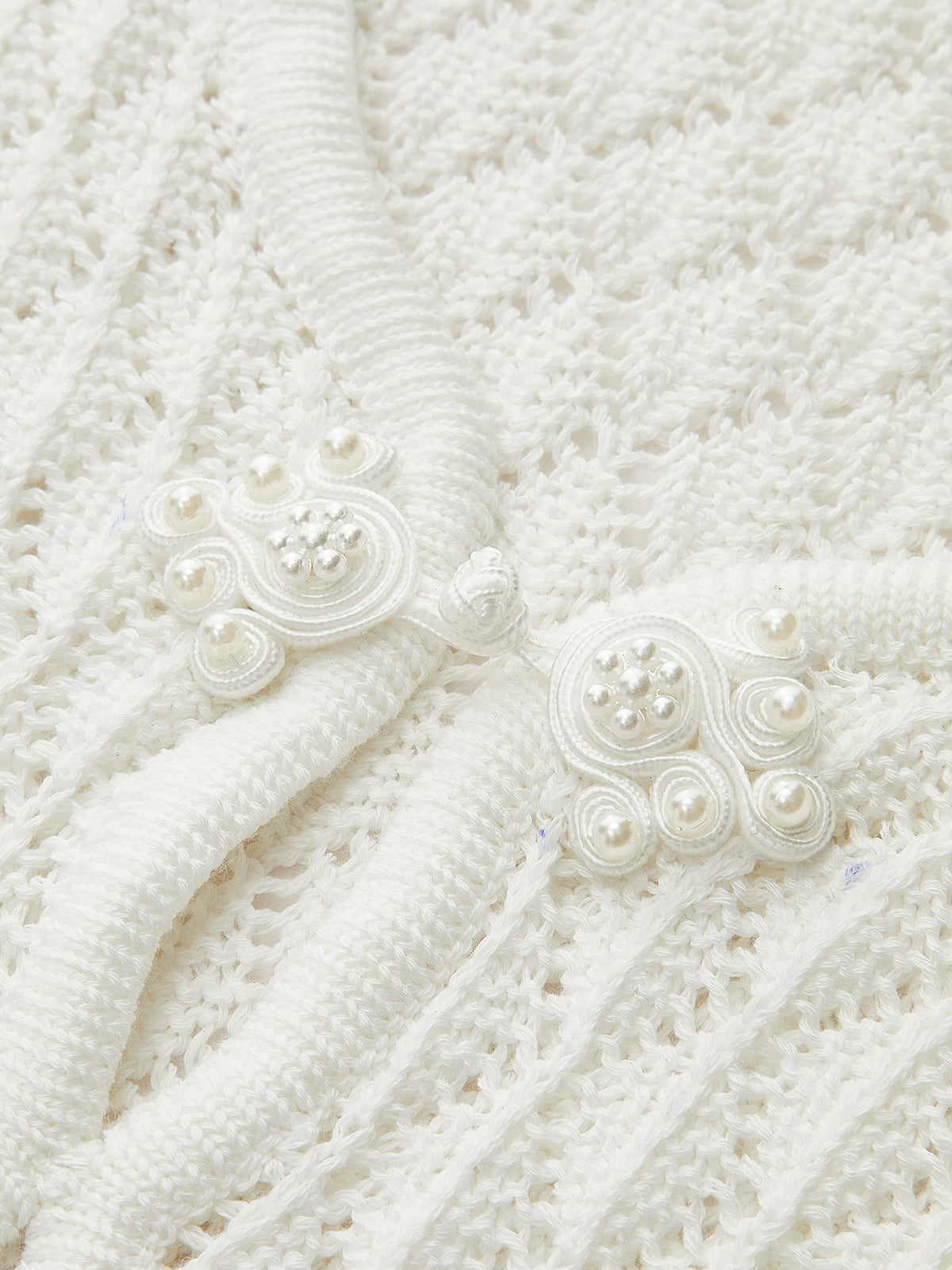 Kesik Detaylı Şeffaf Örgü Kazak Elbise