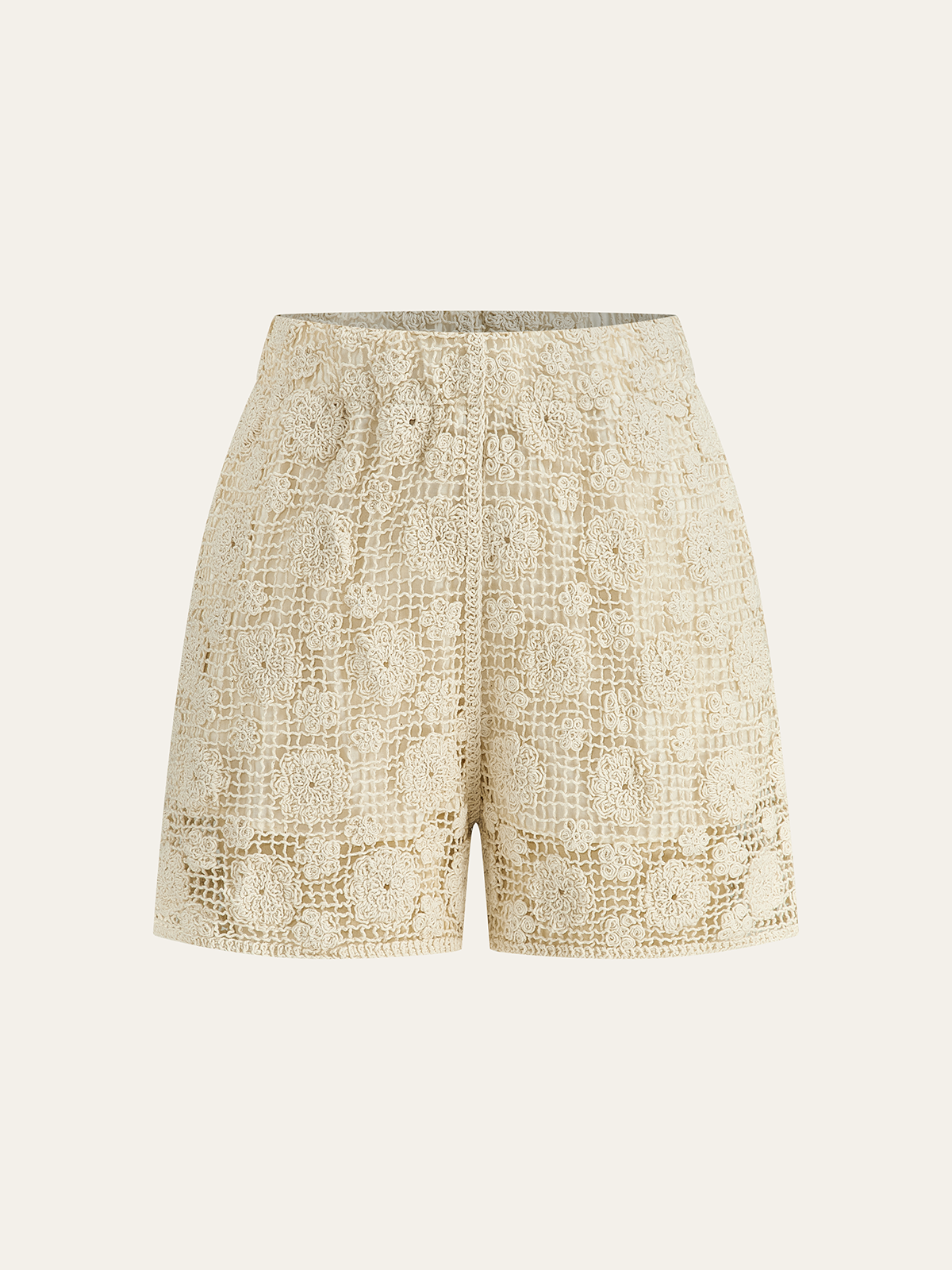 Dantel Detaylı Çiçek Desenli Kolsuz Şort Takımı