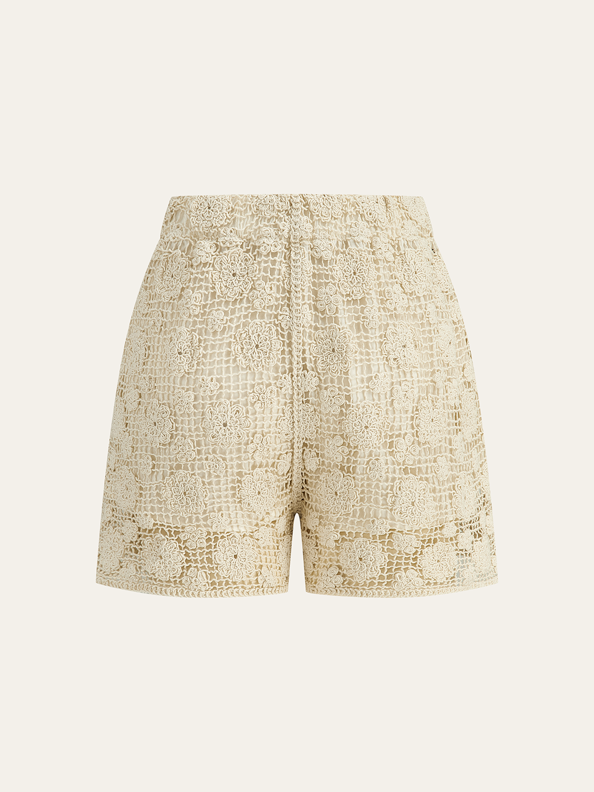 Dantel Detaylı Çiçek Desenli Kolsuz Şort Takımı