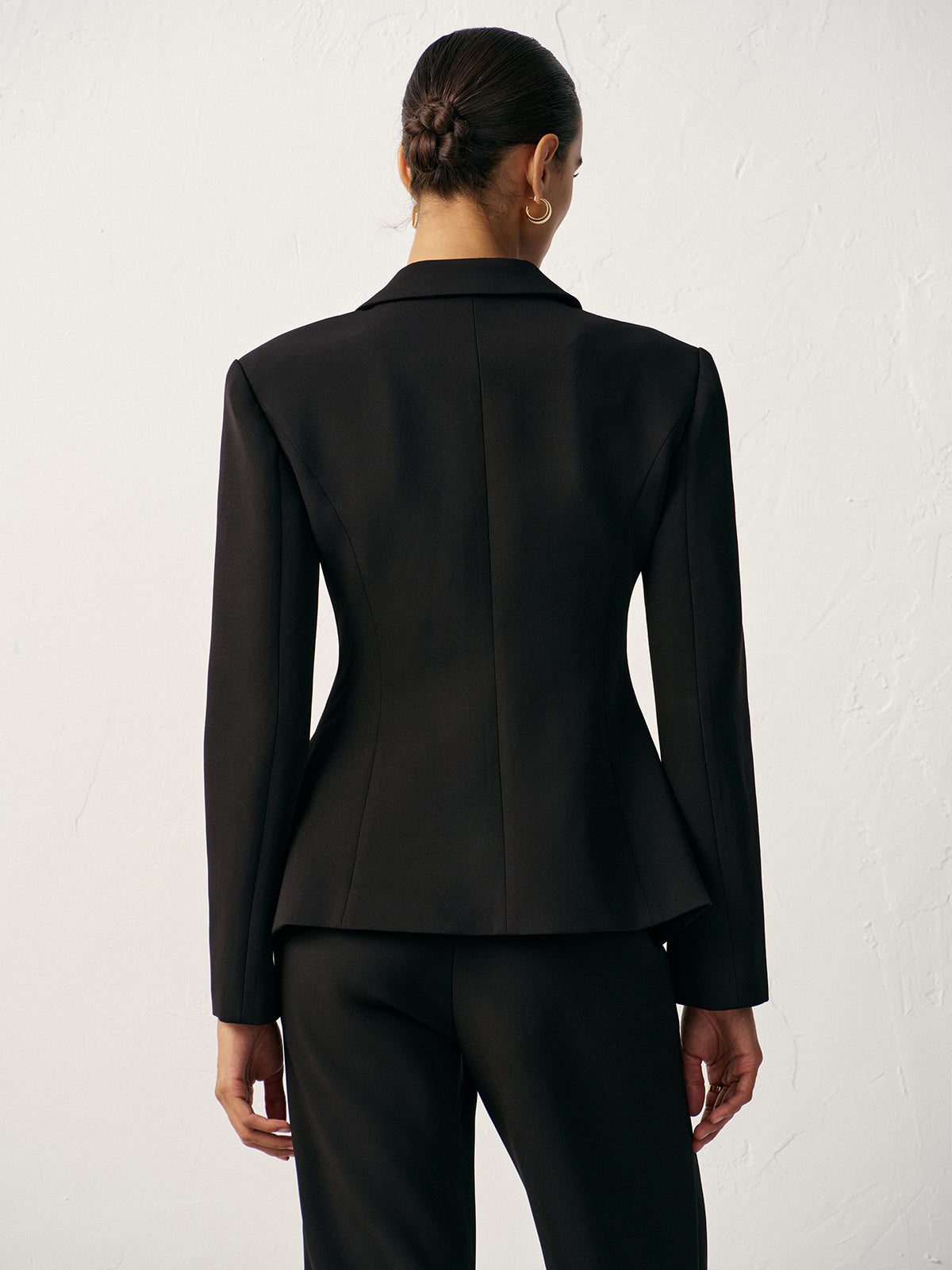 Haç Şeklinde Düğmeli Blazer