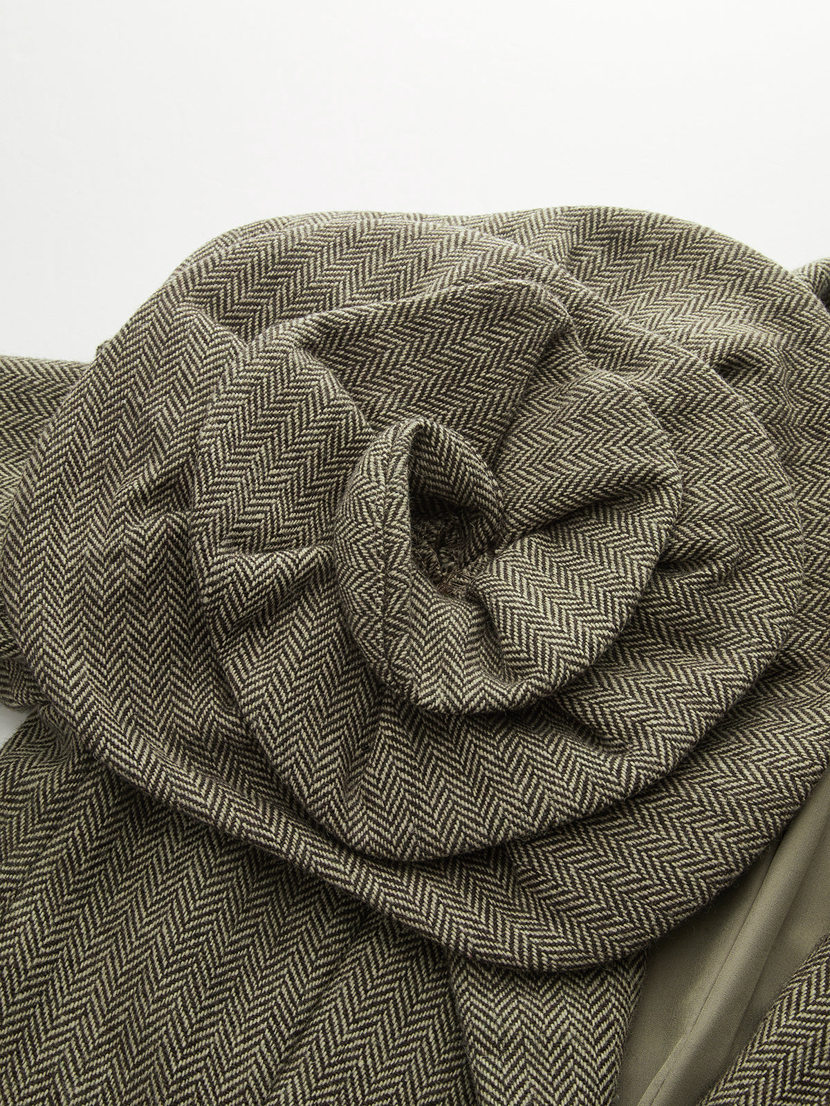 Büyük 3D Çiçek Detaylı Tek Düğmeli Tweed Blazer