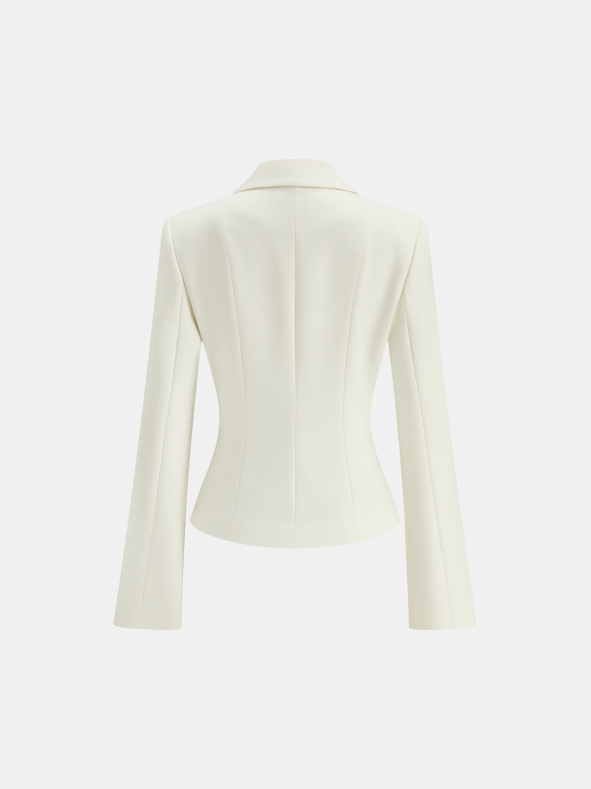 Fırfırlı Yaka Metal Düğmeli Blazer