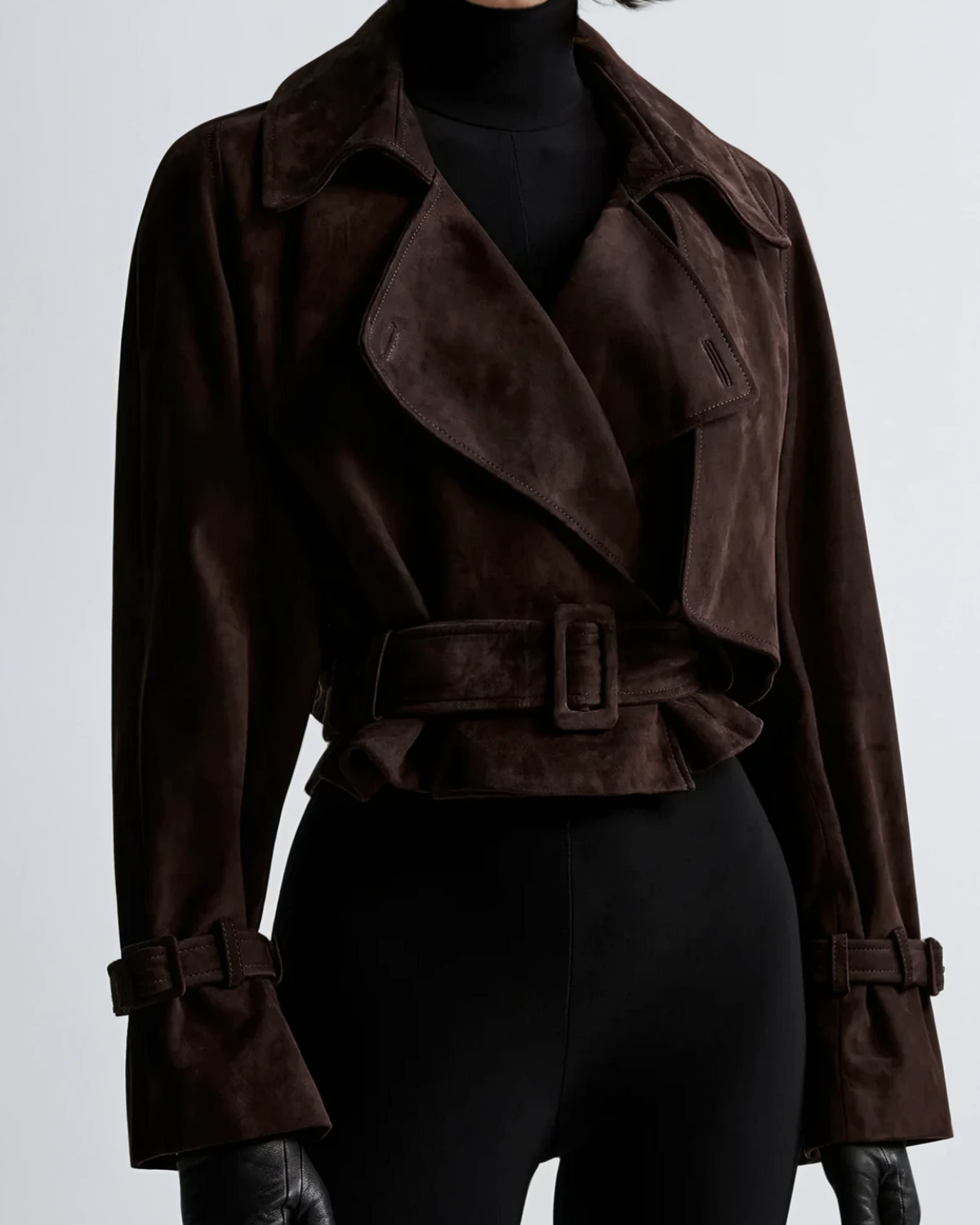 Chioma Yaka Tokalı Süet Ceket