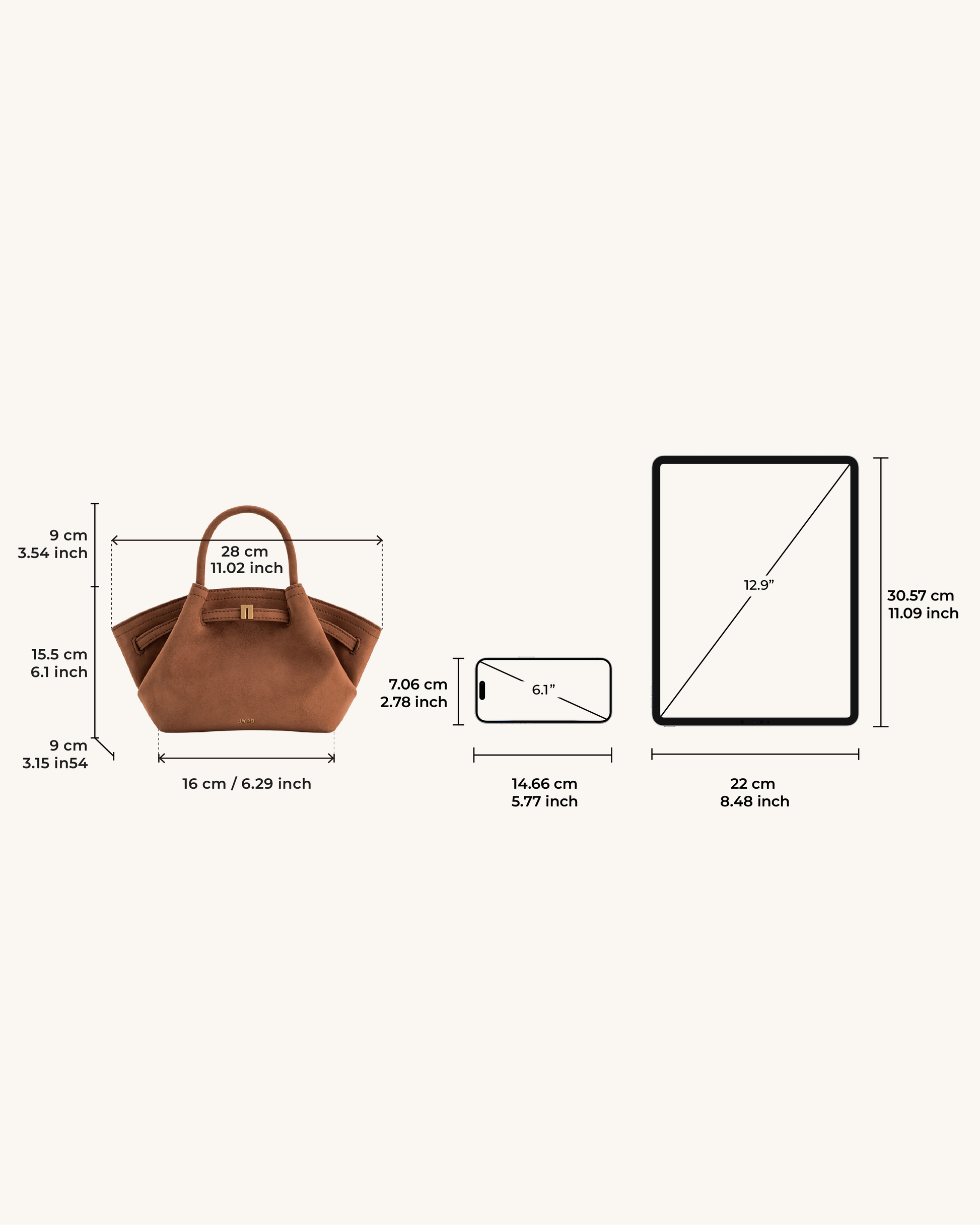 Eloura Small Tote Çanta - Taba