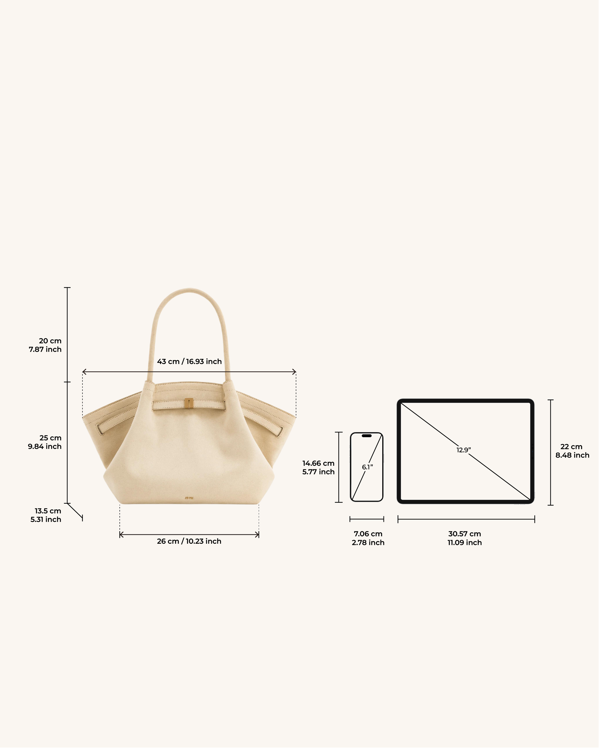 Eloura Tote Çanta - Krem