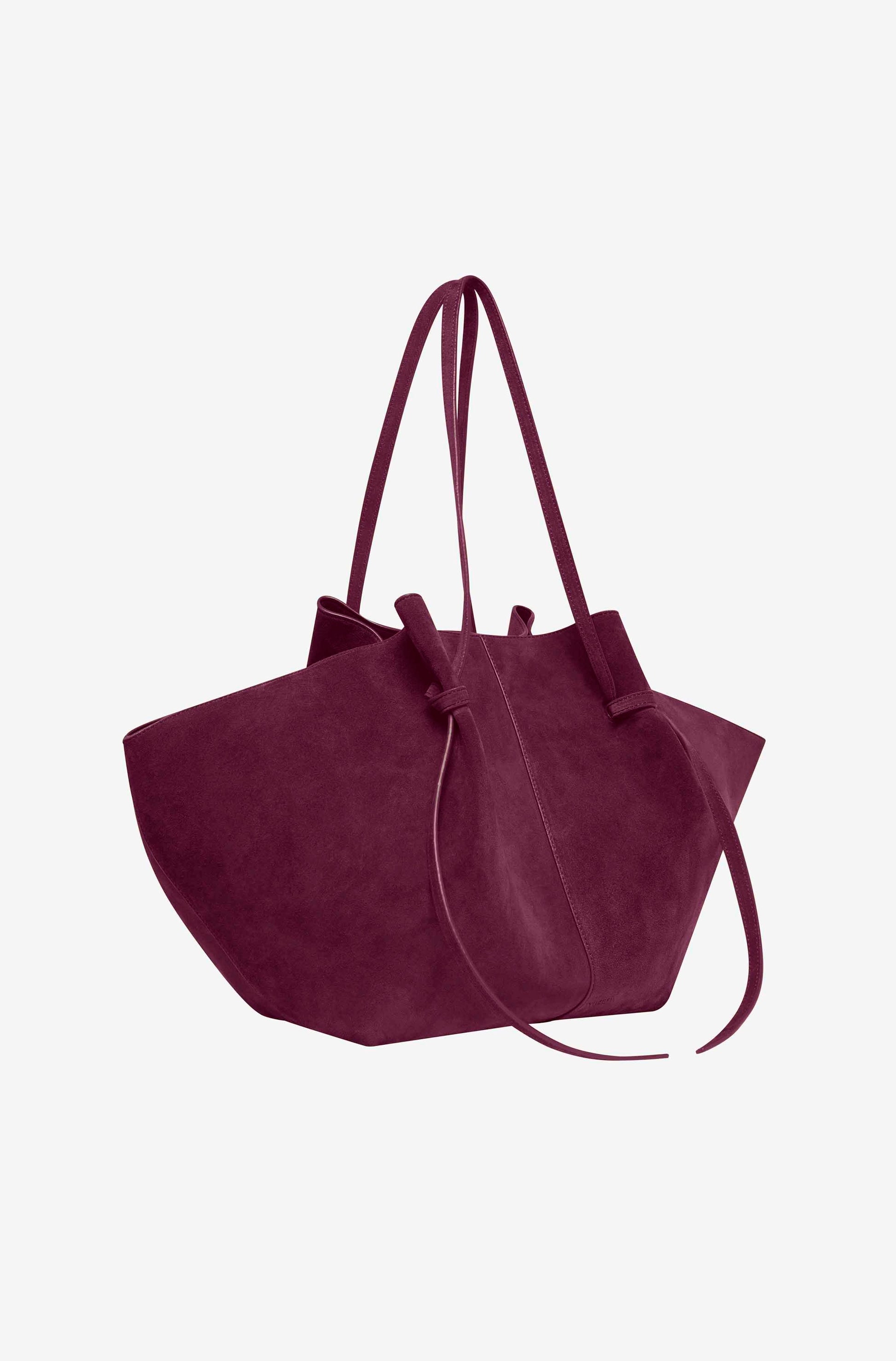 Vetra Süet Tote Çanta - Süet bordo