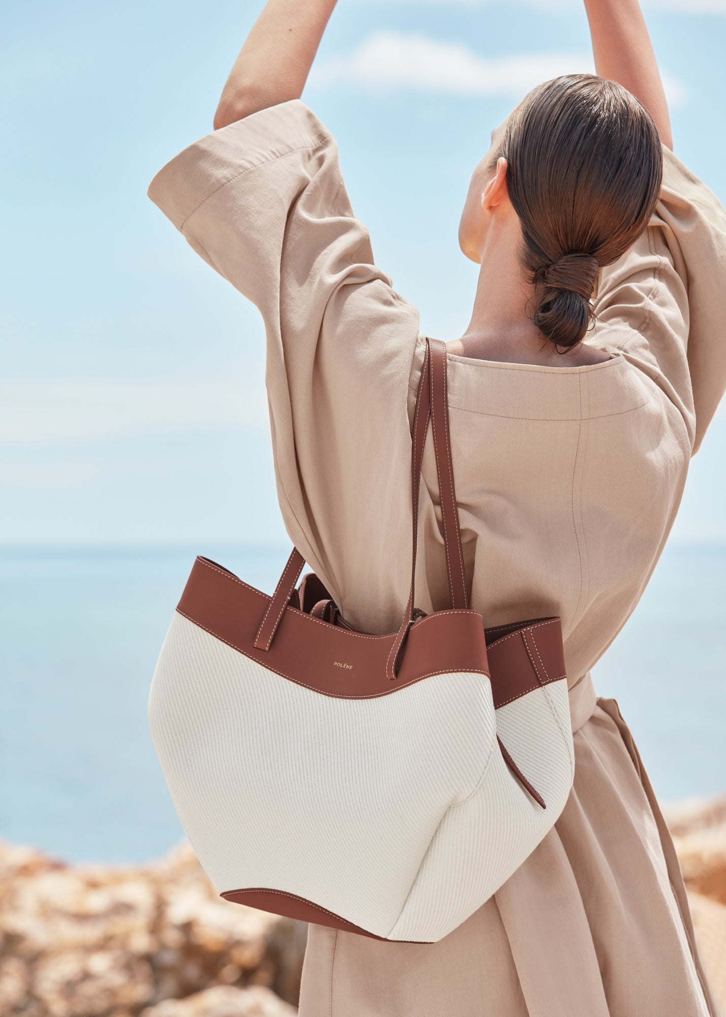 Cirelle Tote Çanta - Beyaz/Taba