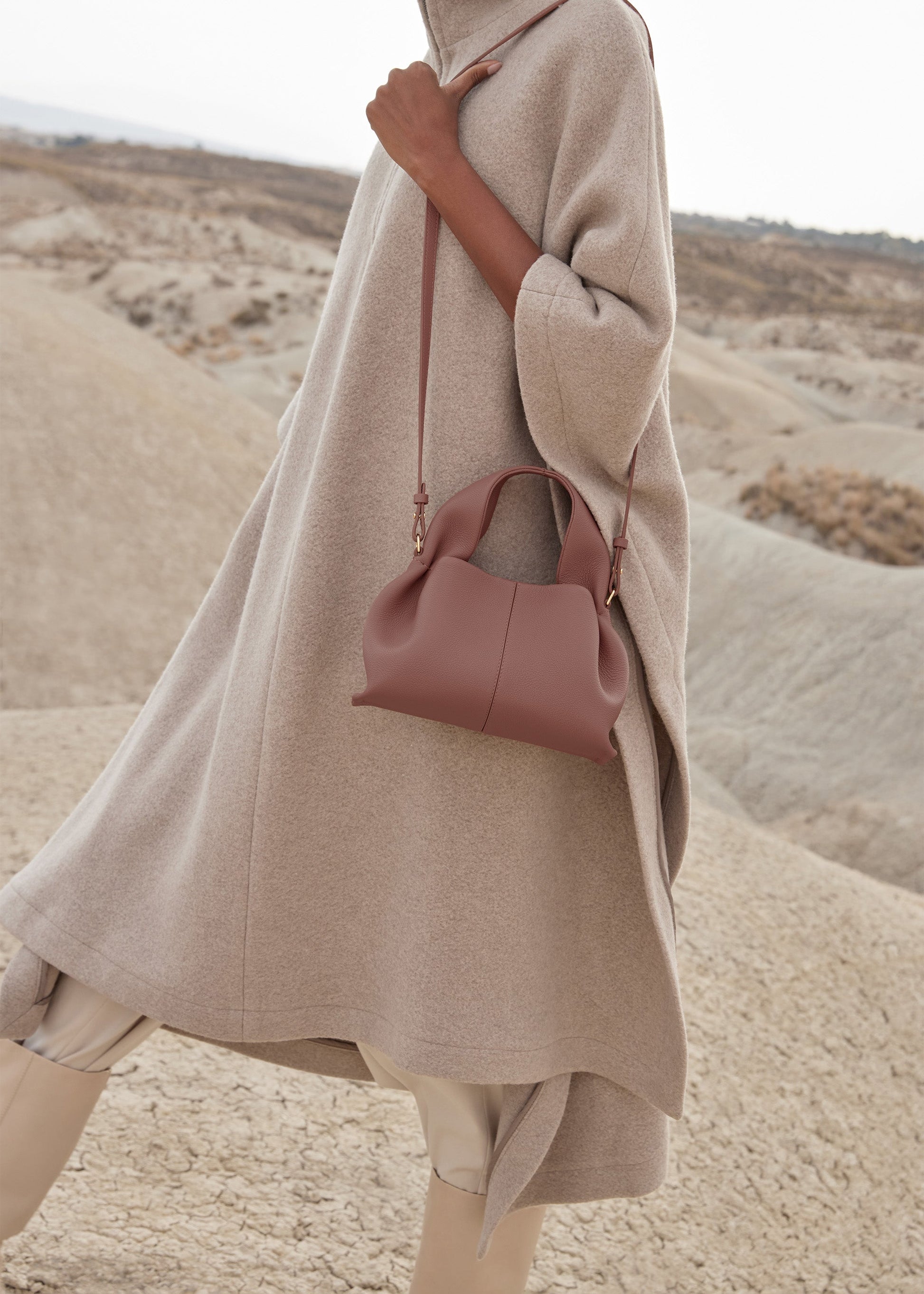 Minoa Small El Çantası - Pudra pembe