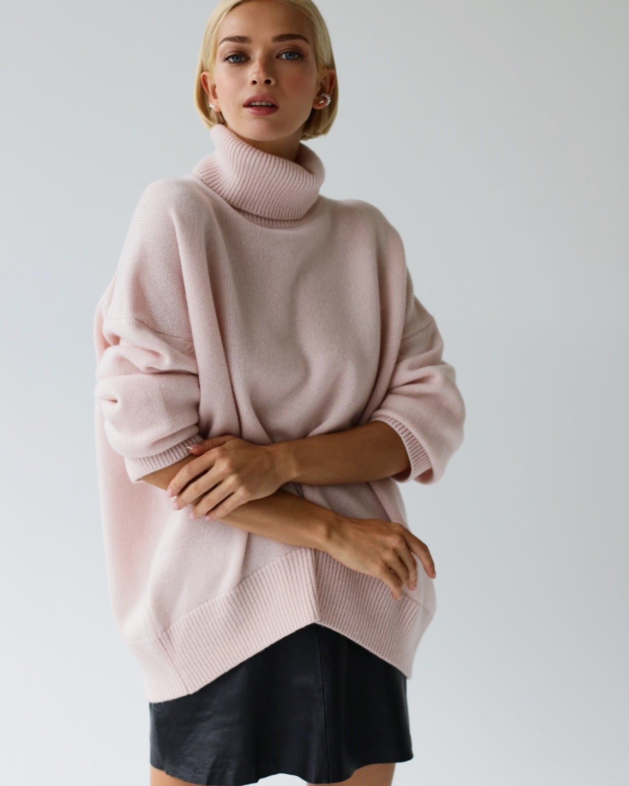 Luxe Oversize Balıkçı Yaka Kazak