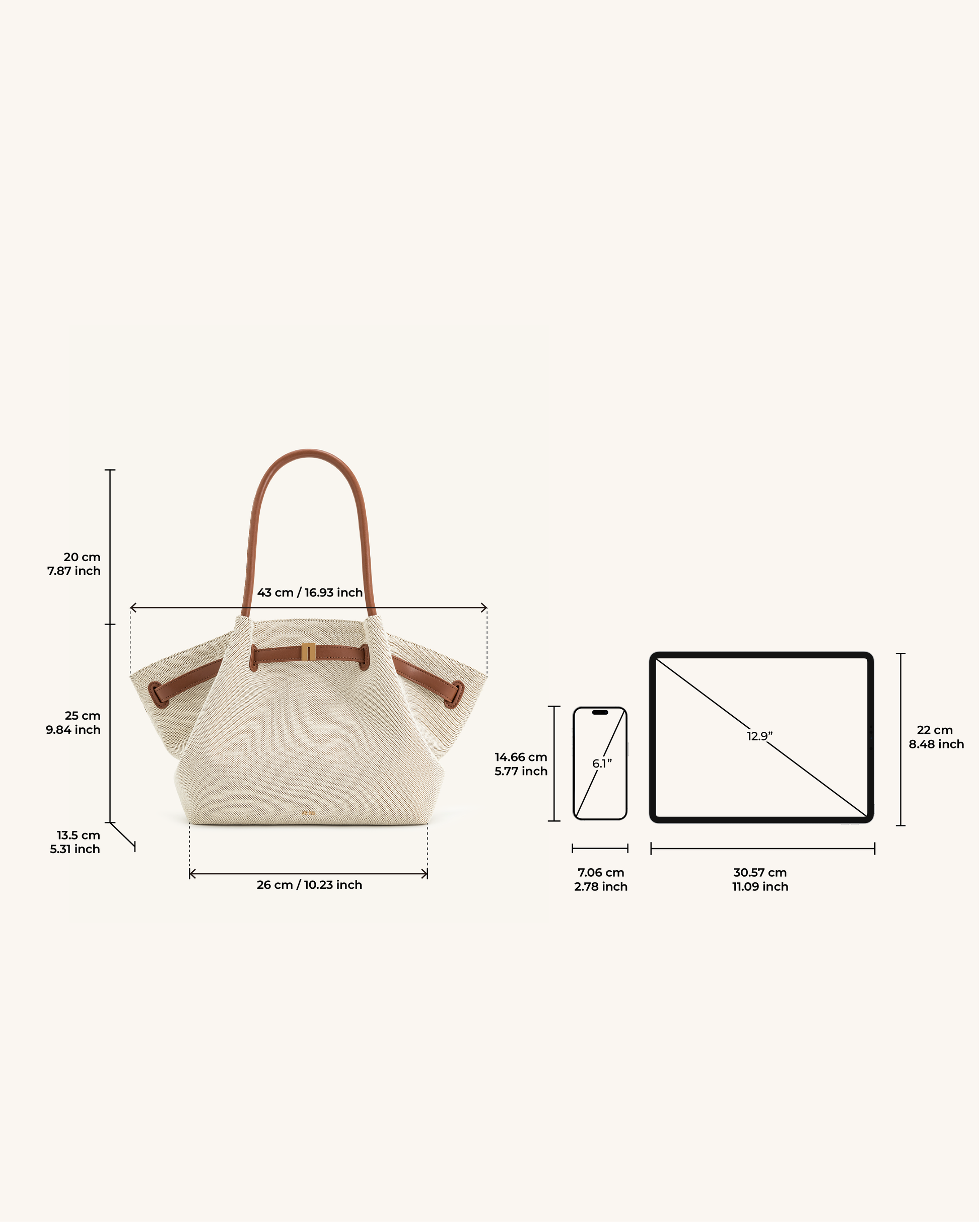 Eloura Tote Çanta - Bej