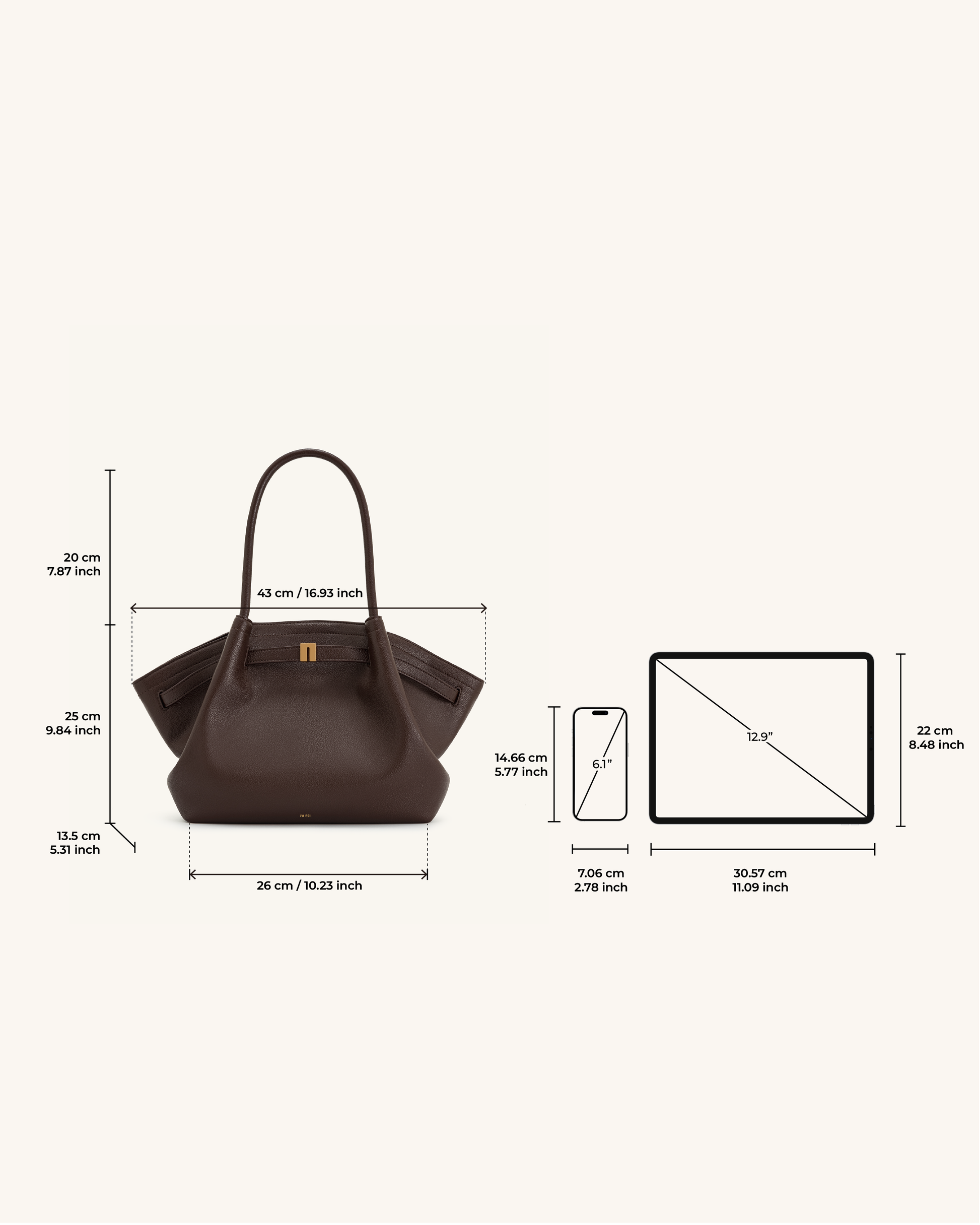 Eloura Tote Çanta - Kahverengi