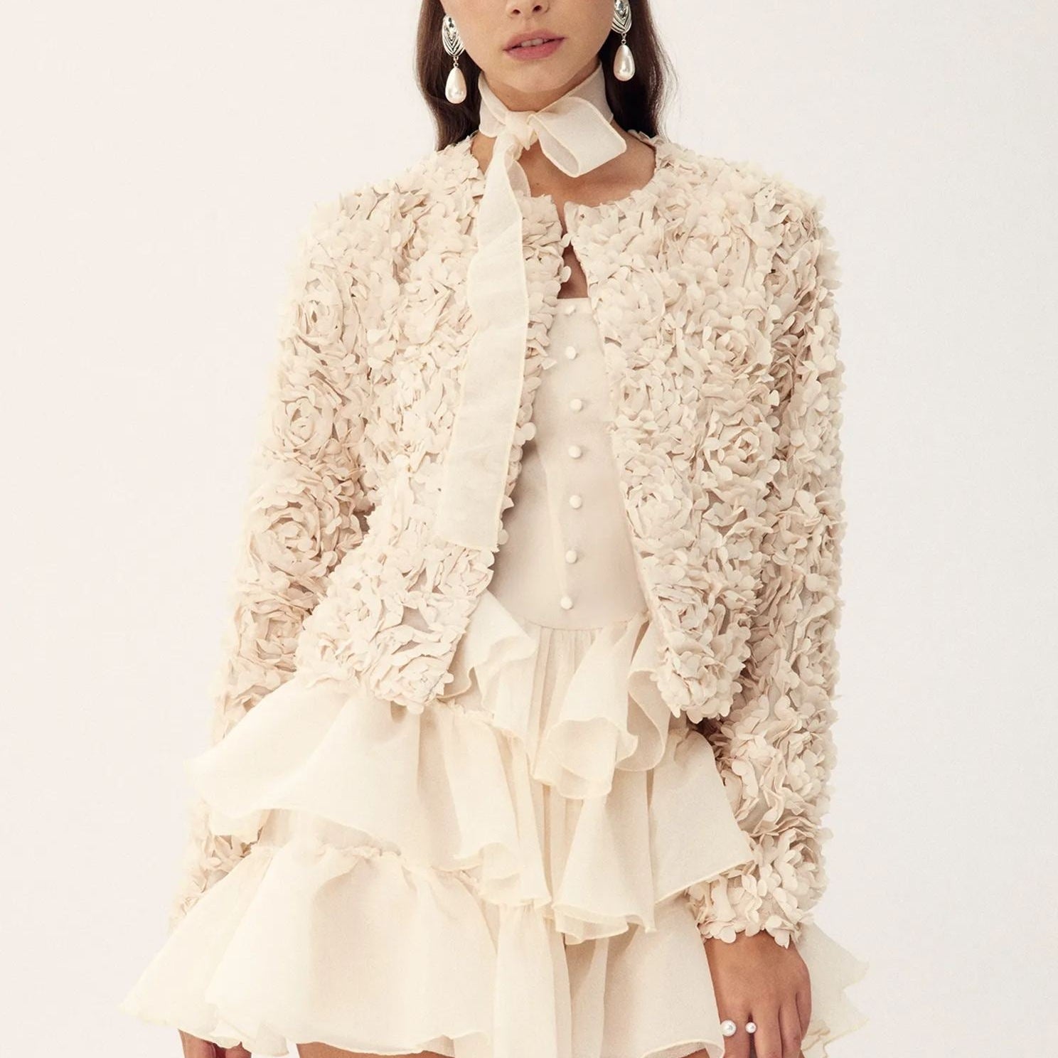 Alice Çiçek Aplikeli Kısa Ceket