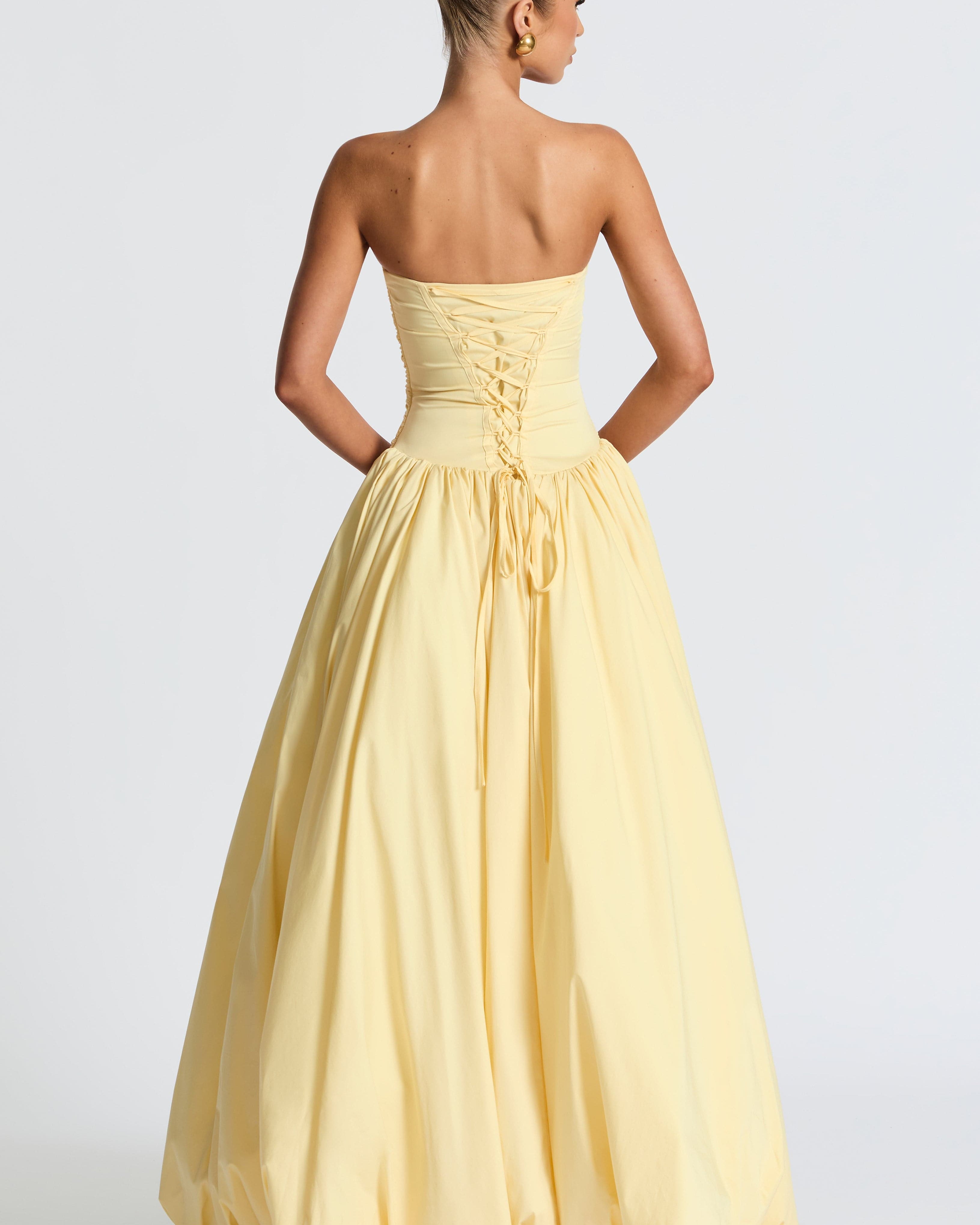Jillian Maxi Elbise – Limon Sarısı