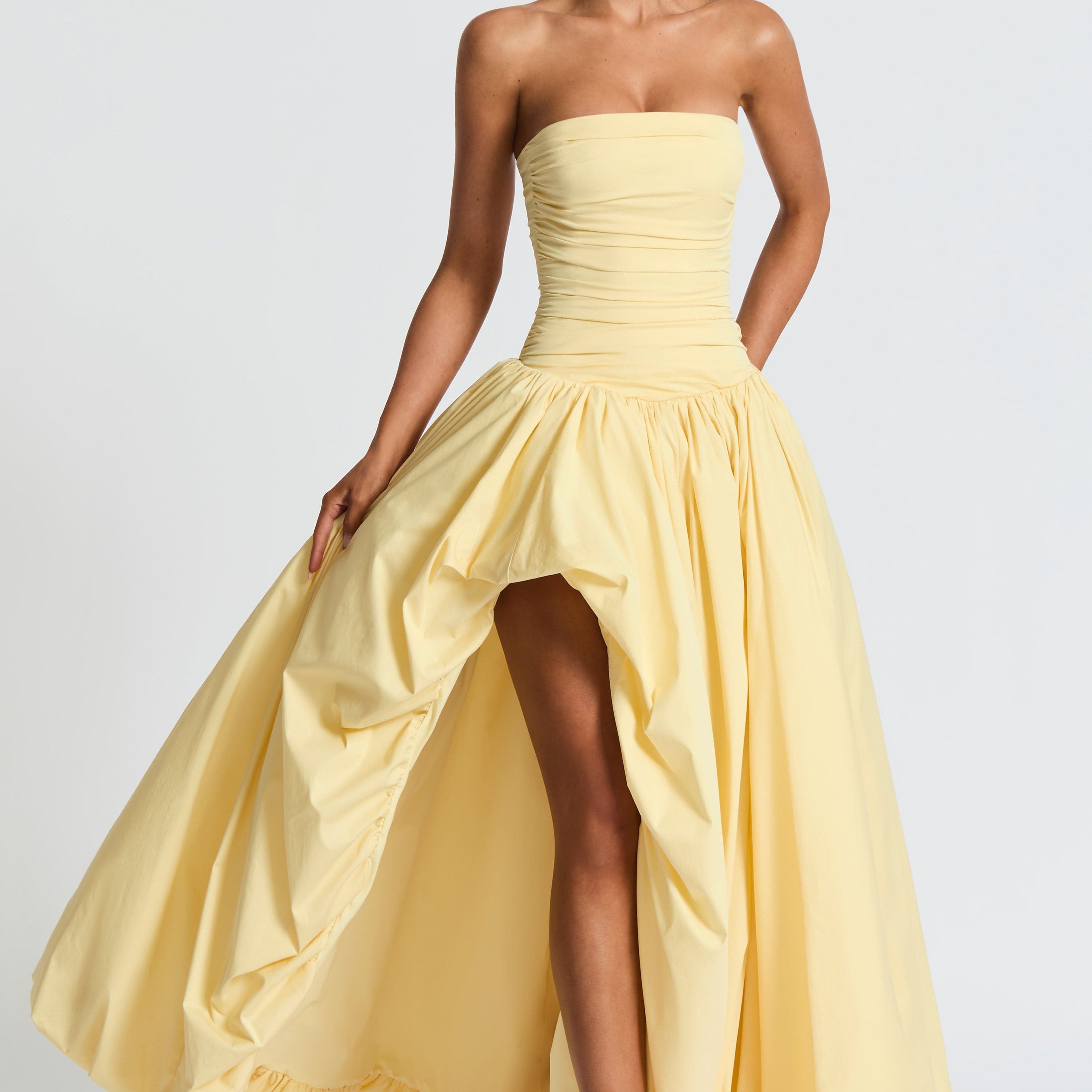 Jillian Maxi Elbise – Limon Sarısı