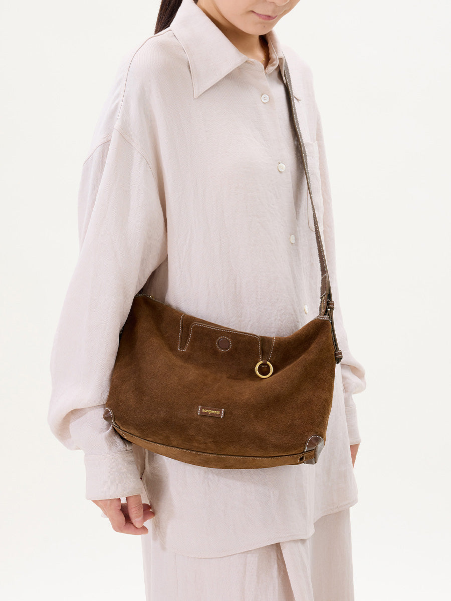 Loreva Hobo Çanta - Süet taba