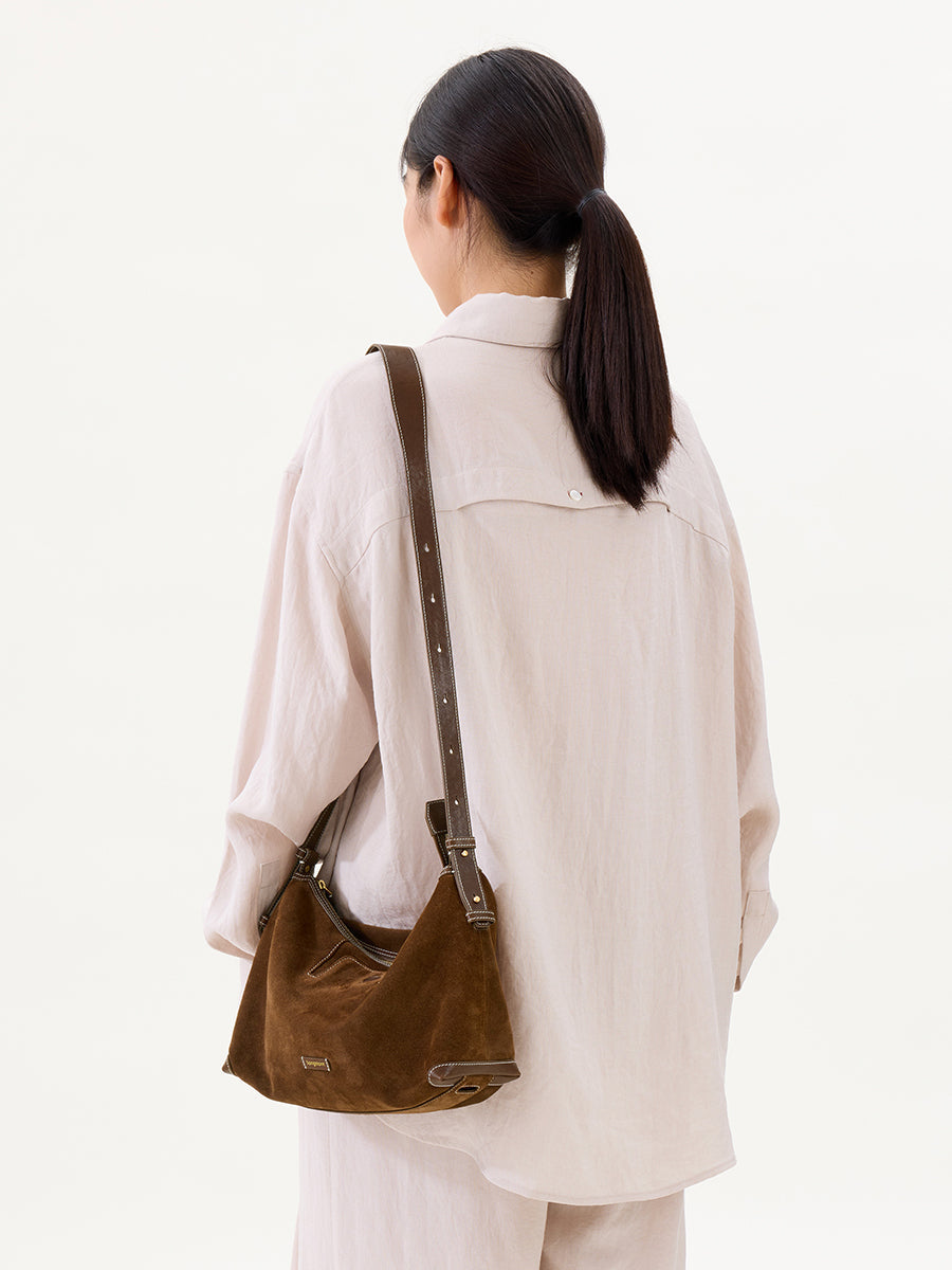 Loreva Hobo Çanta - Süet taba