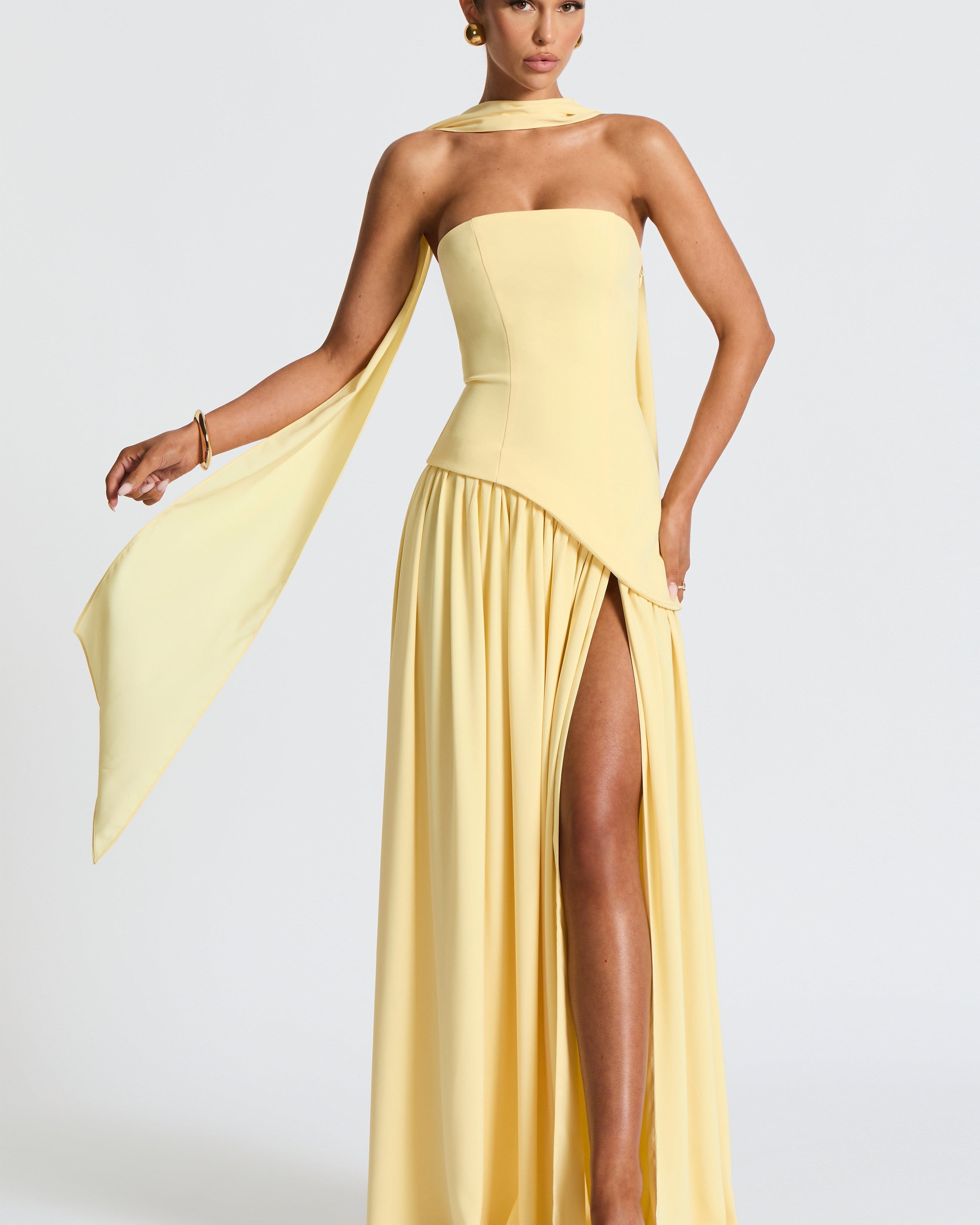 Maliyah Maxi Elbise – Limon Sarısı