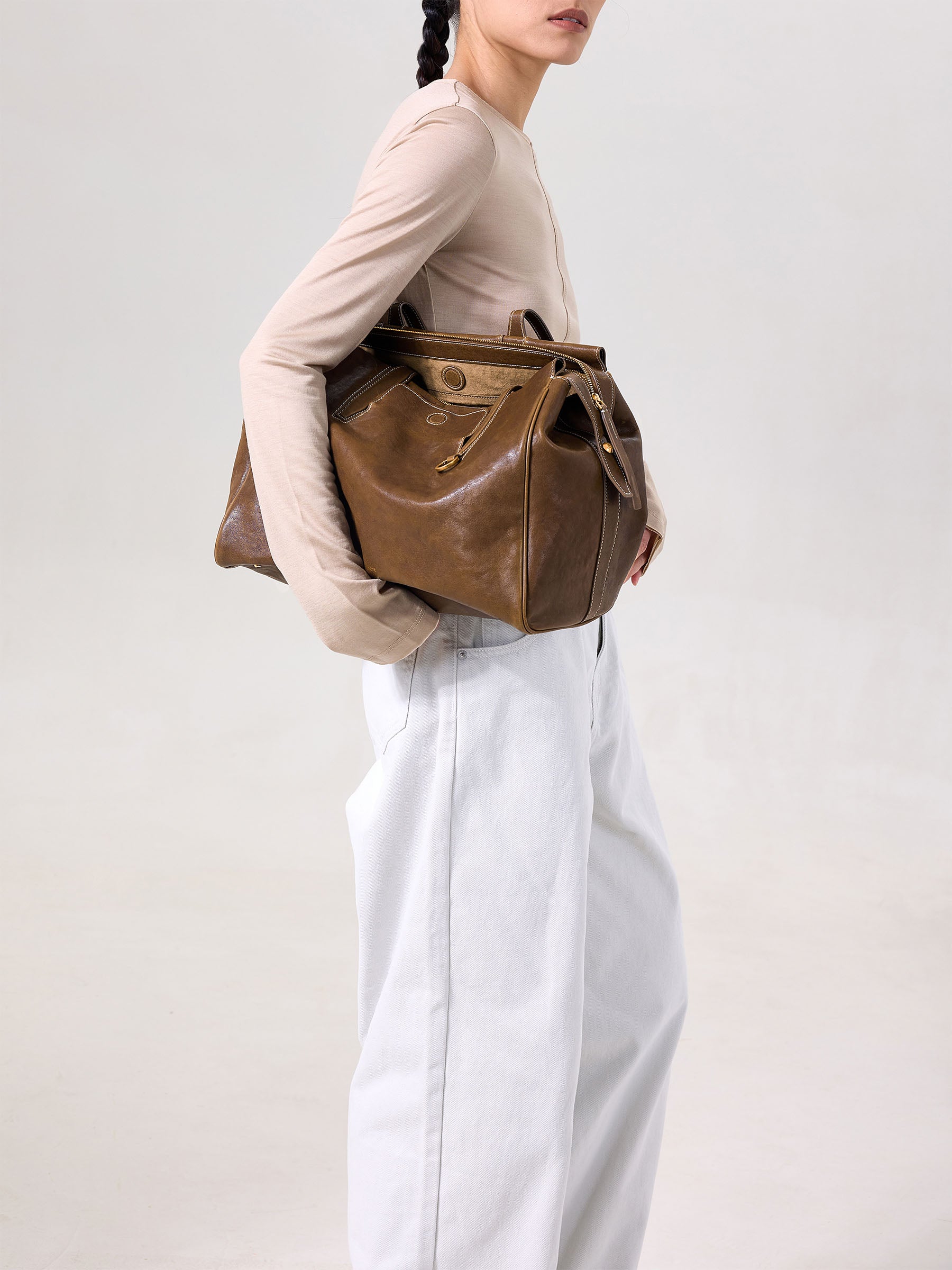 Evara Duffle Çanta - Taba