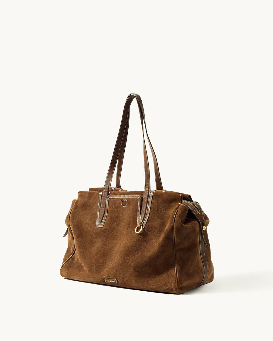 Evara Duffle Çanta - Süet taba