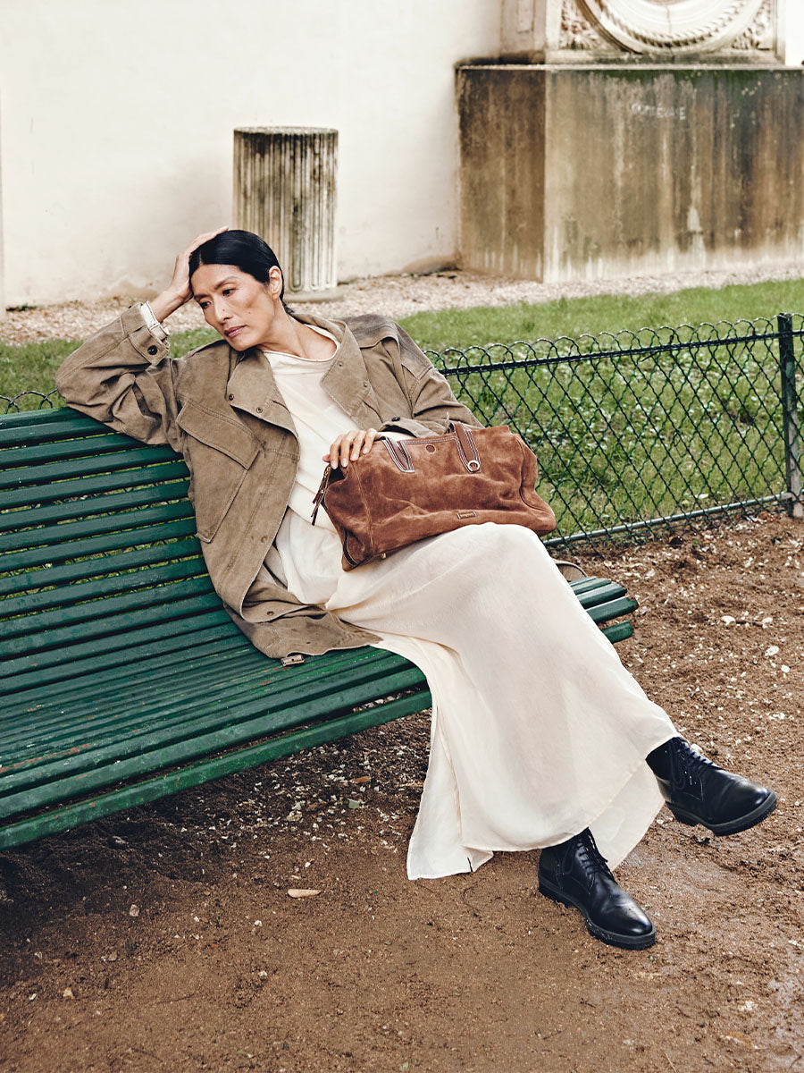 Evara Duffle Çanta - Süet taba