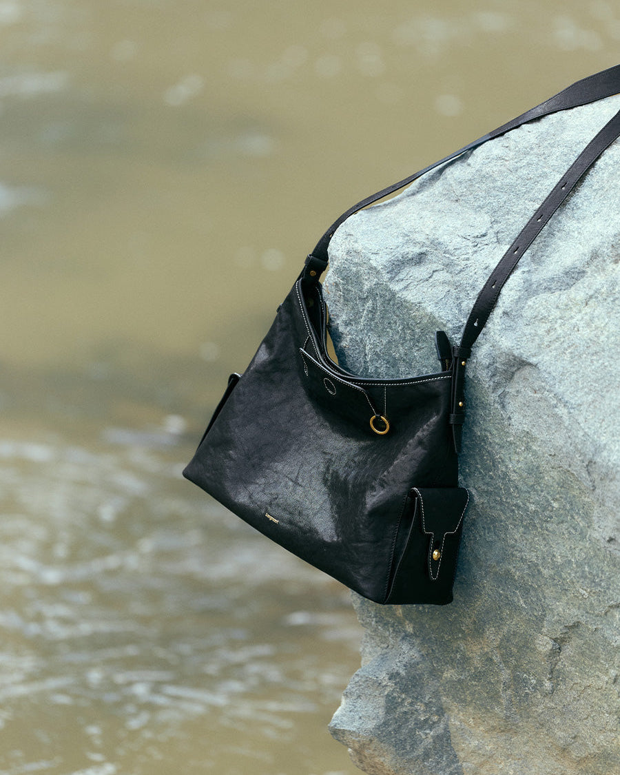 Loreva Large Hobo Çanta - Siyah
