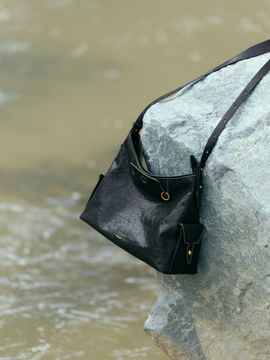 Loreva Large Hobo Çanta - Siyah