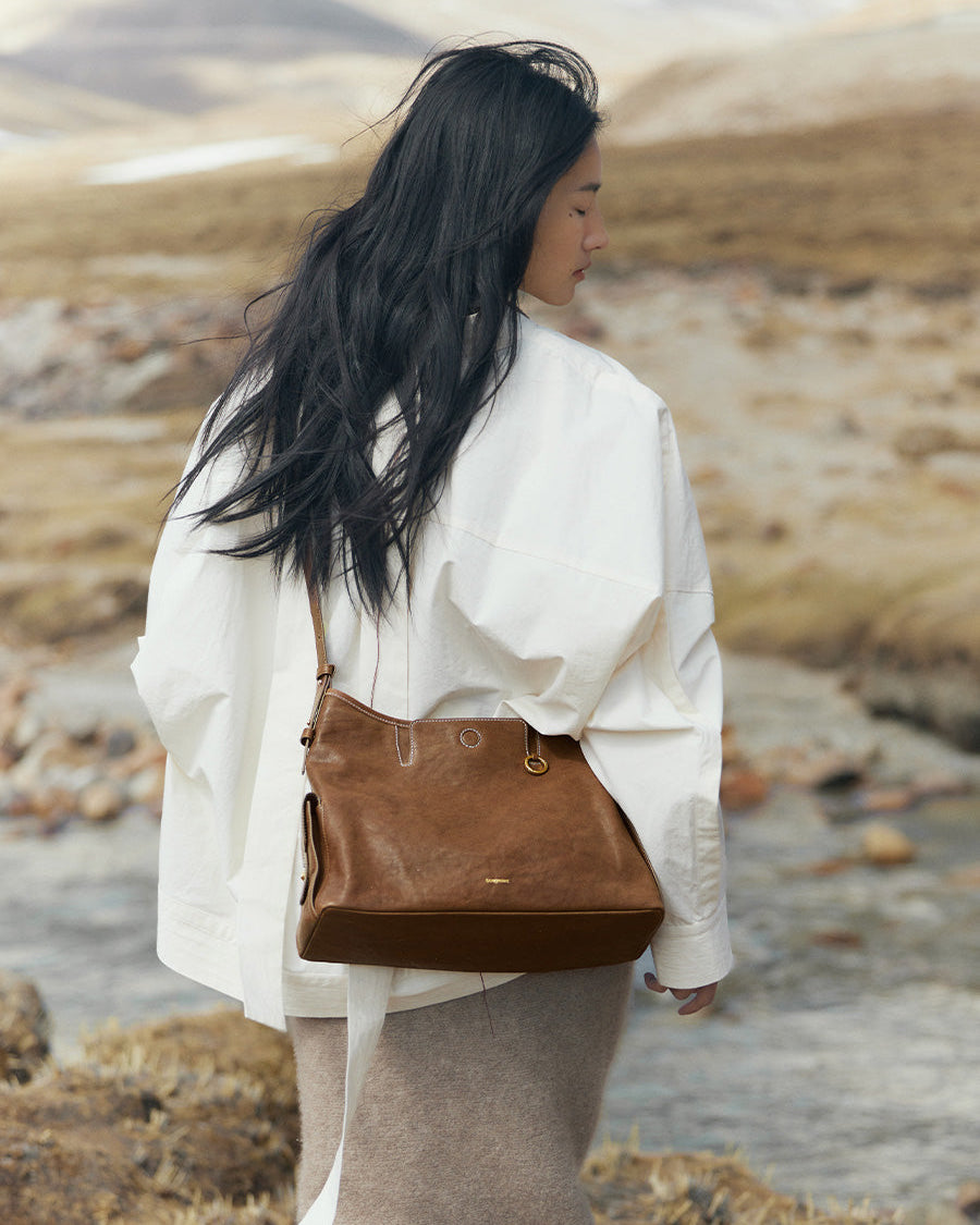 Loreva Large Hobo Çanta - Taba