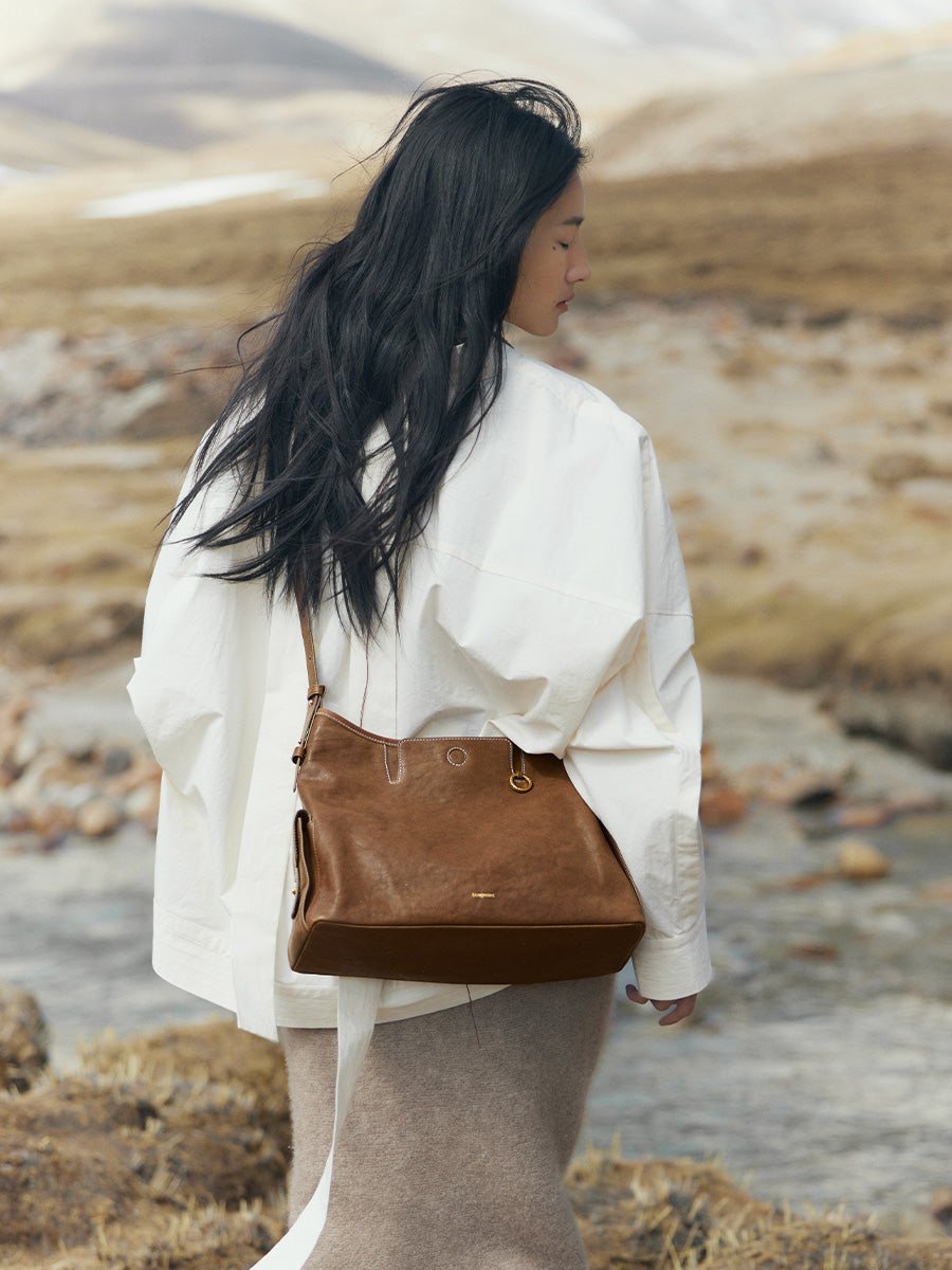 Loreva Large Hobo Çanta - Taba