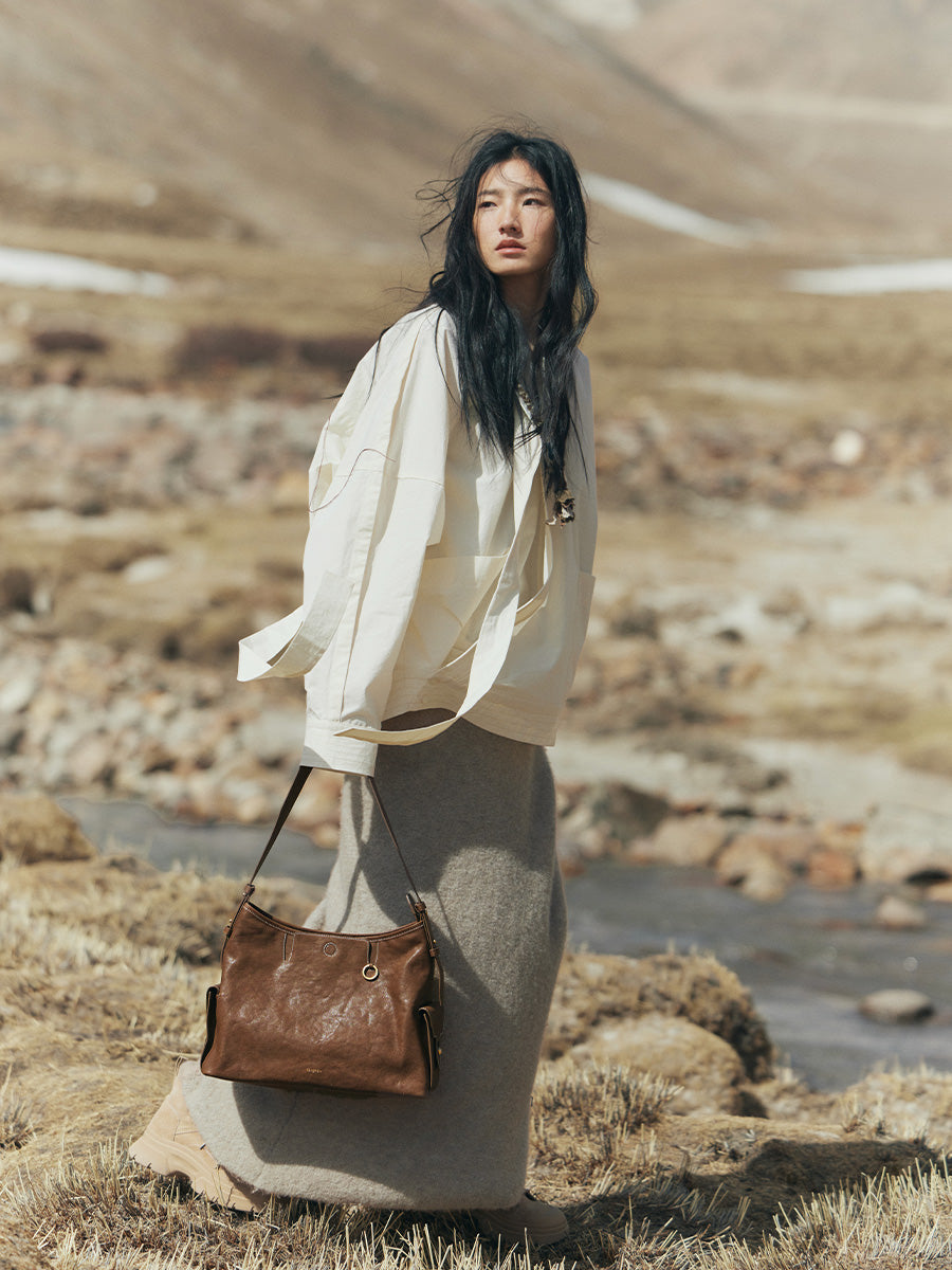 Loreva Large Hobo Çanta - Taba