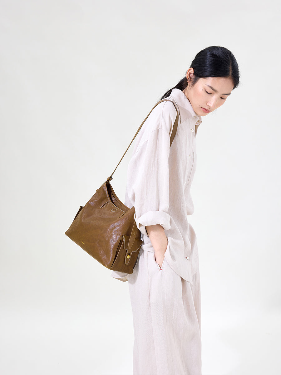 Loreva Large Hobo Çanta - Taba
