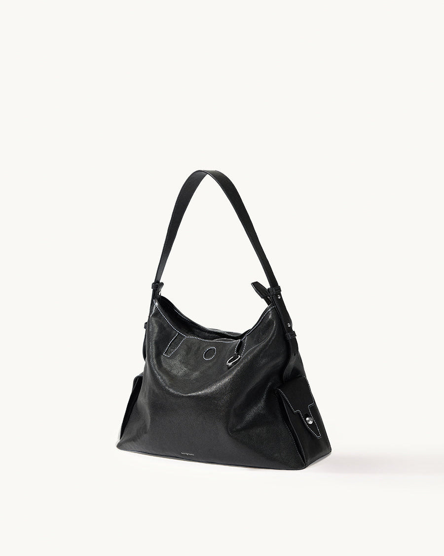 Loreva Large Hobo Çanta - Siyah