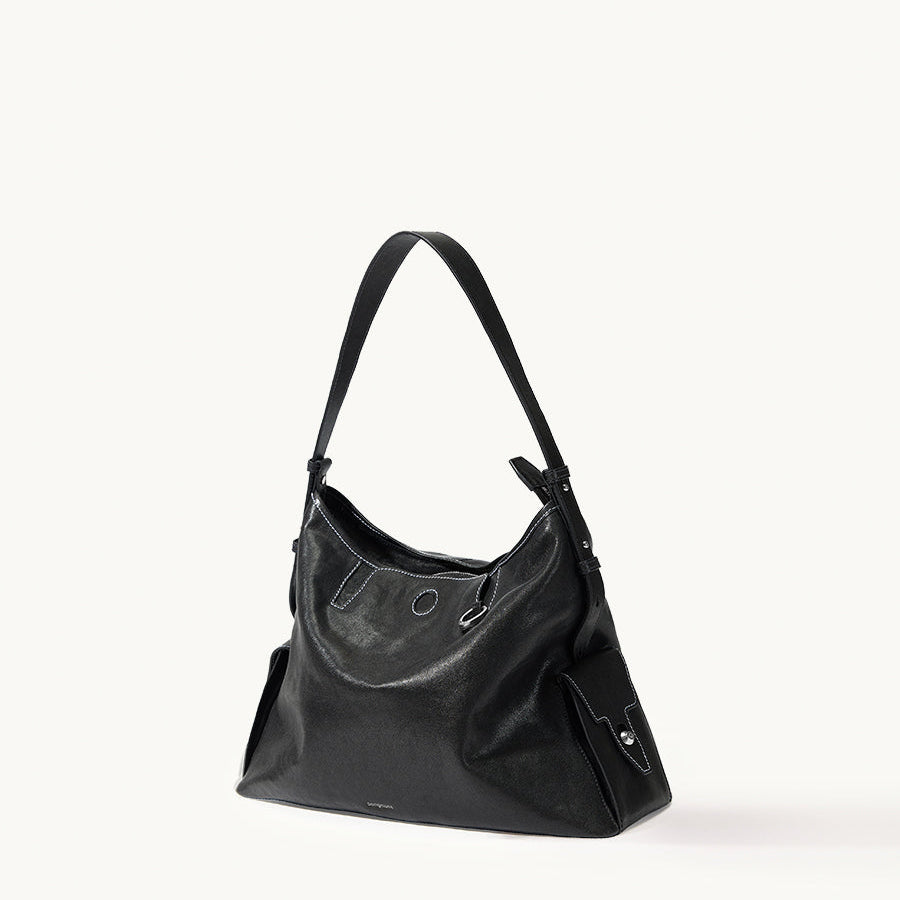 Loreva Large Hobo Çanta - Siyah