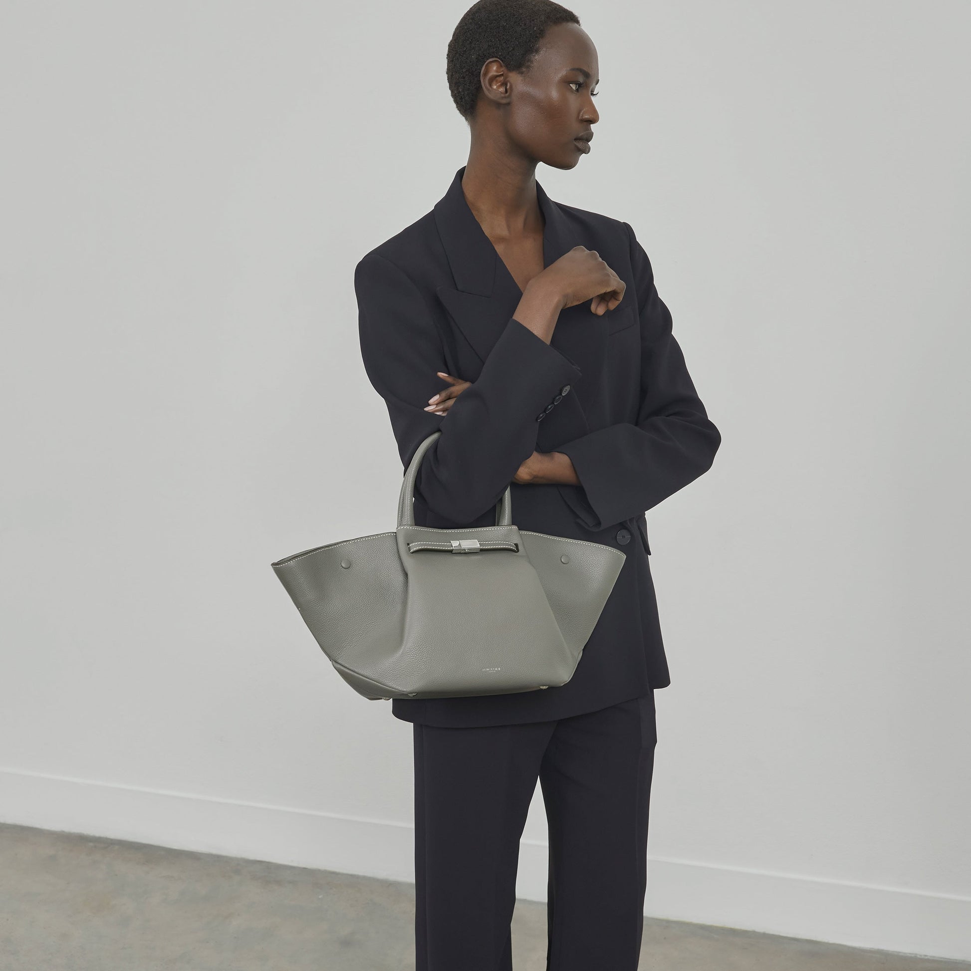 Milenne Small Tote Çanta - Taş gri
