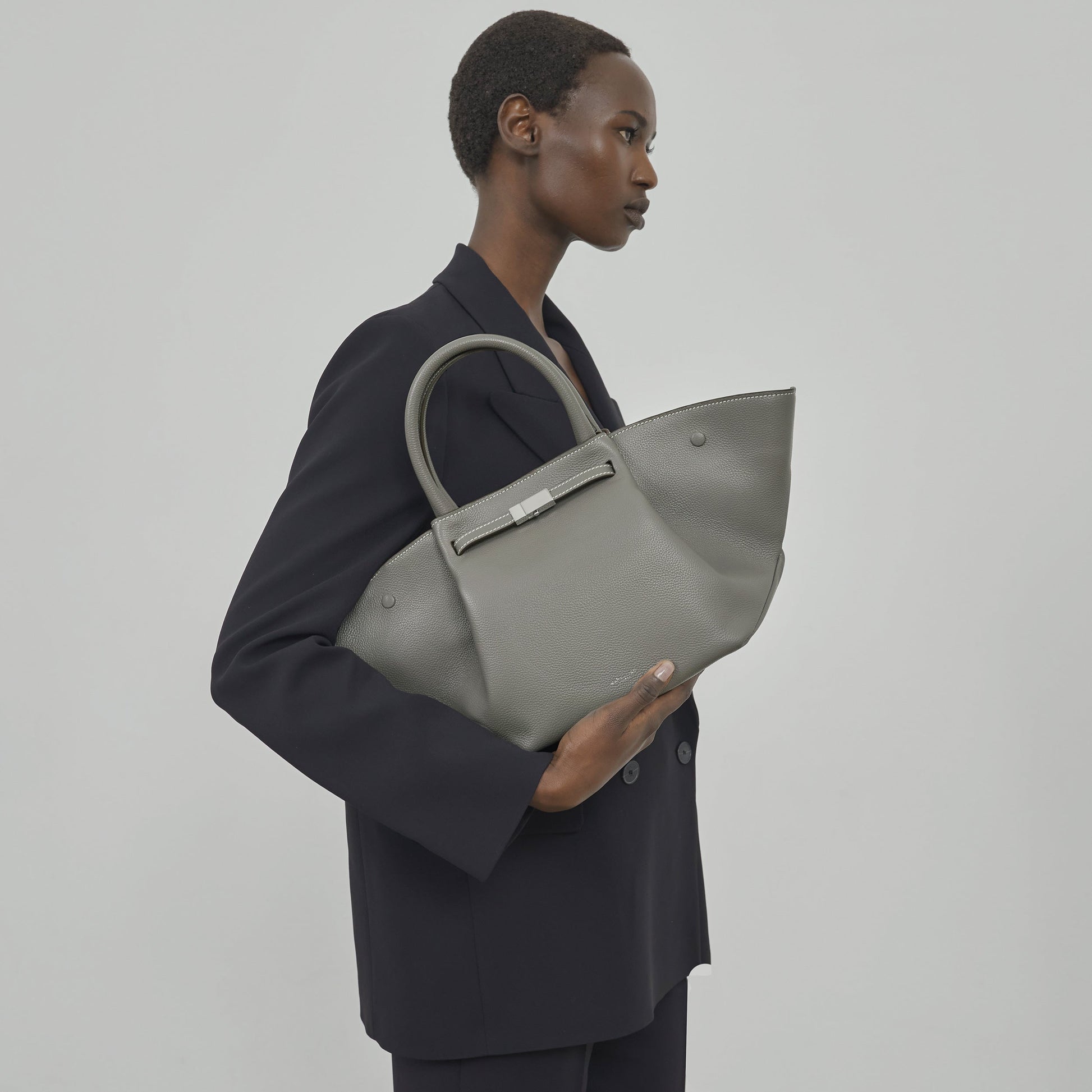 Milenne Small Tote Çanta - Taş gri