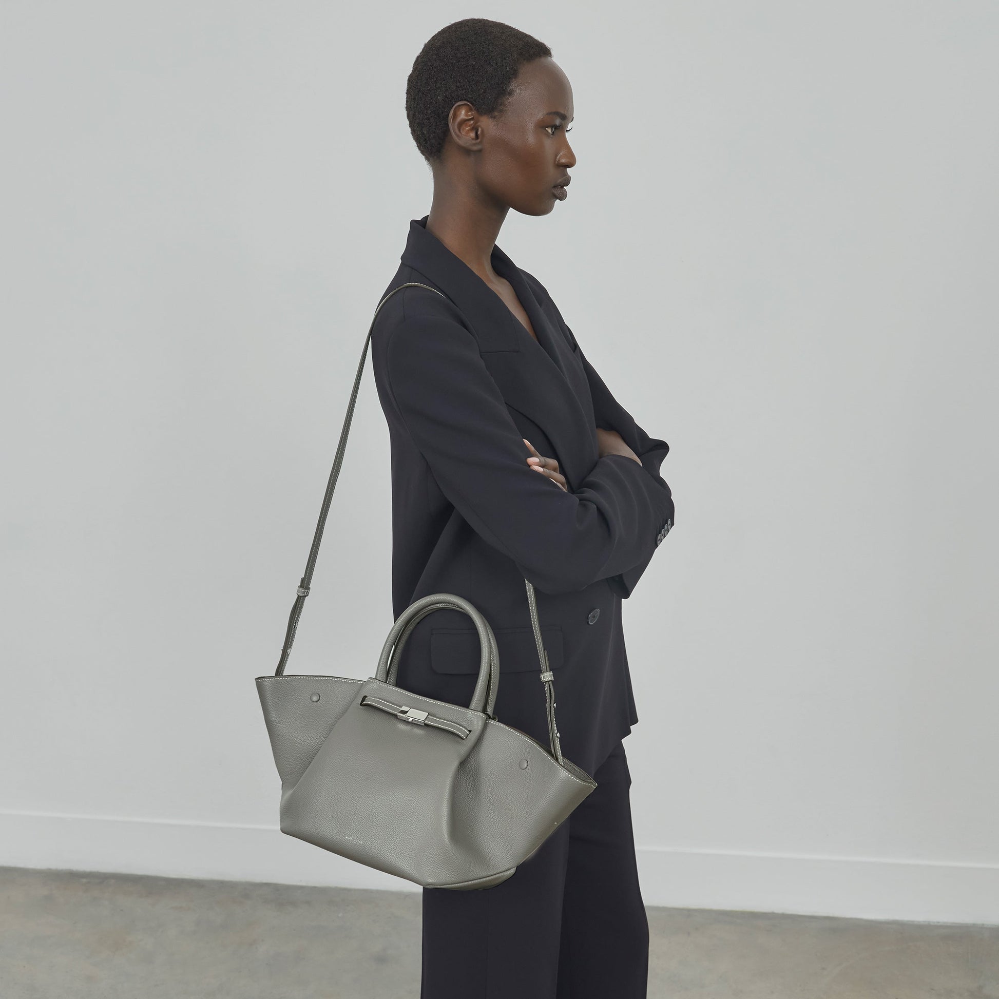 Milenne Small Tote Çanta - Taş gri