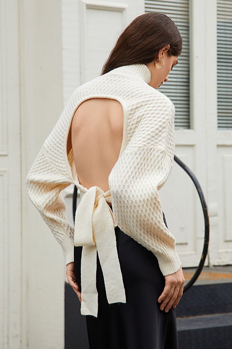 Olga Sırtı Açık Balıkçı Yaka Kazak