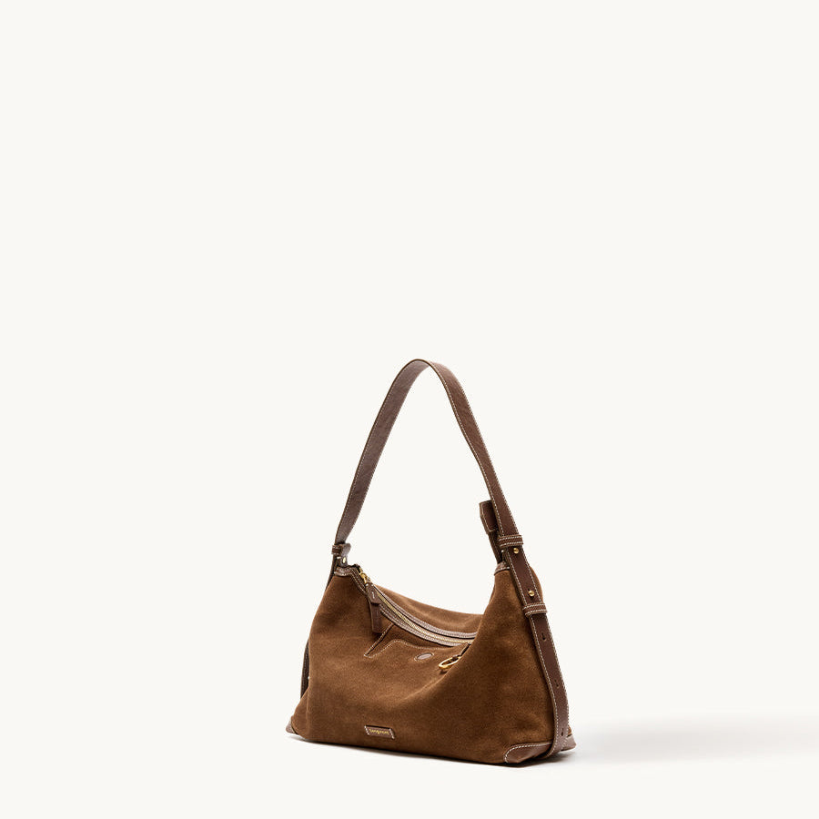 Loreva Small Hobo Çanta - Süet taba