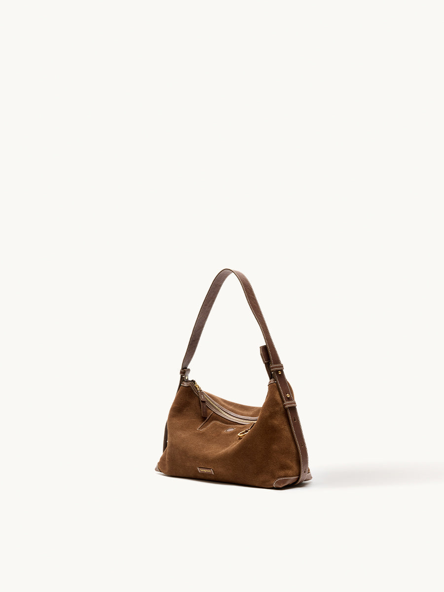 Loreva Small Hobo Çanta - Süet taba